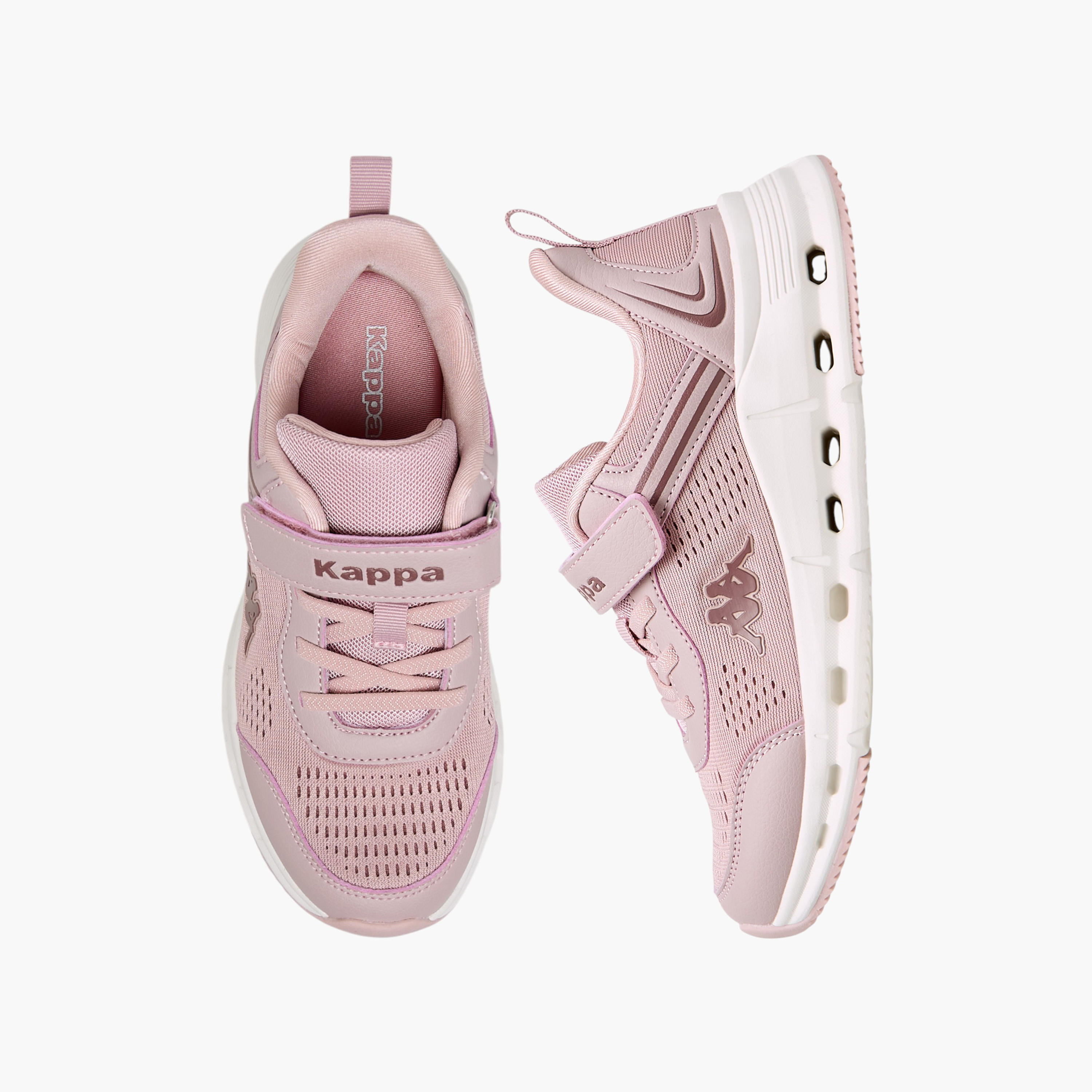 Kappa Girls' Hook and Loop Panelled Sports Shoes-girls-shoes-sports-image-1