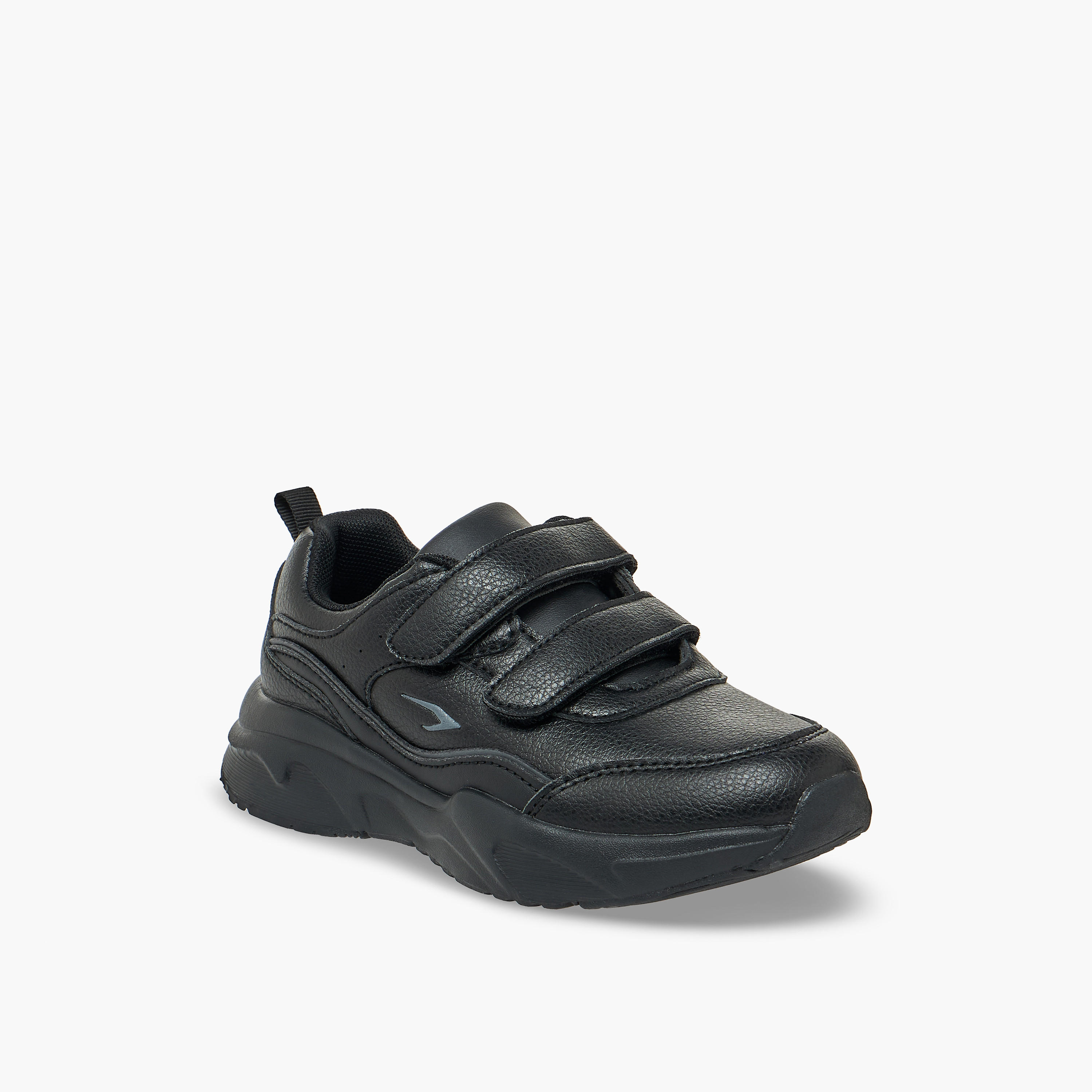 Dash Unisex Panelled Hook & Loop School Shoes-boys-shoes-schoolshoes-image-2