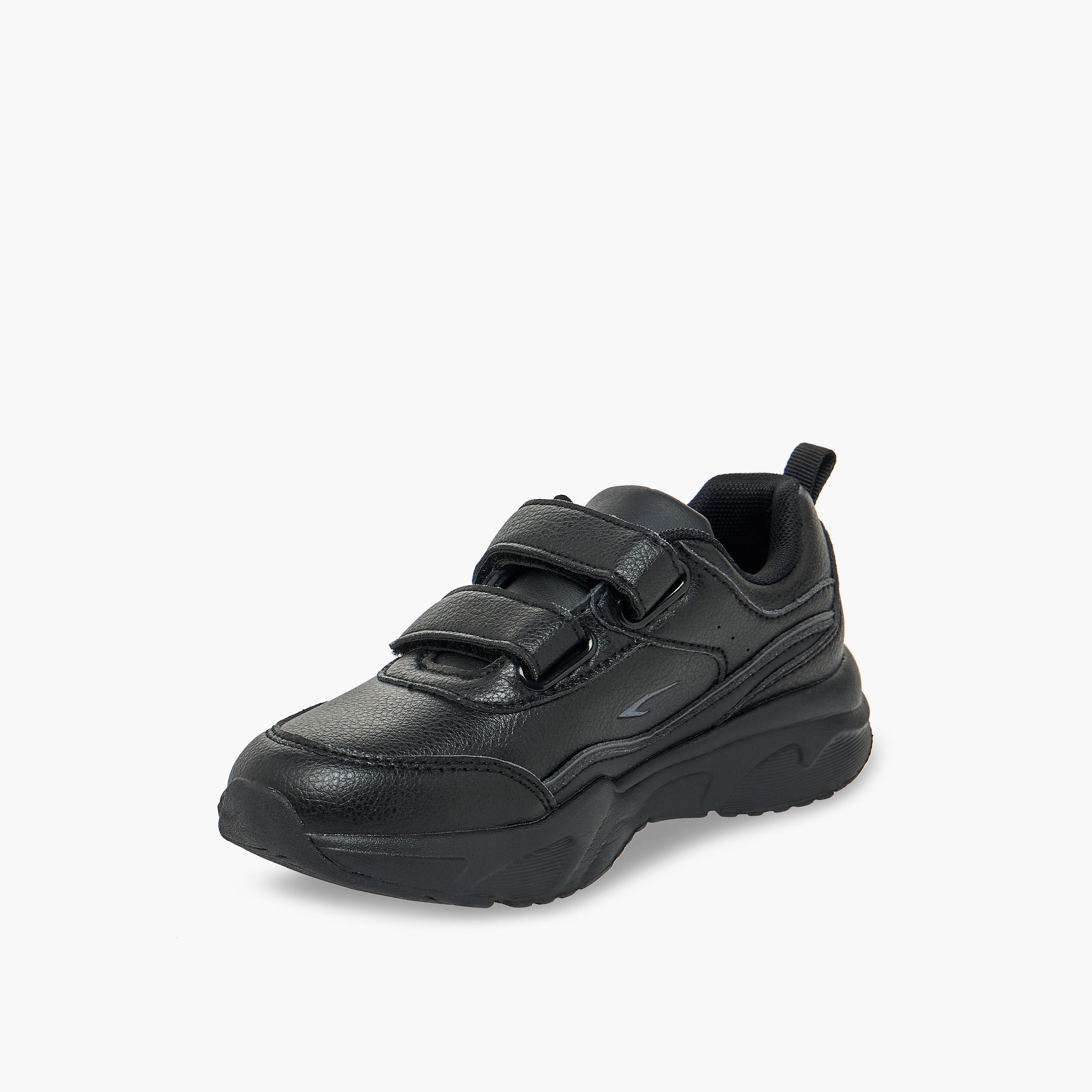 Dash Unisex Panelled Hook & Loop School Shoes-boys-shoes-schoolshoes-image-4