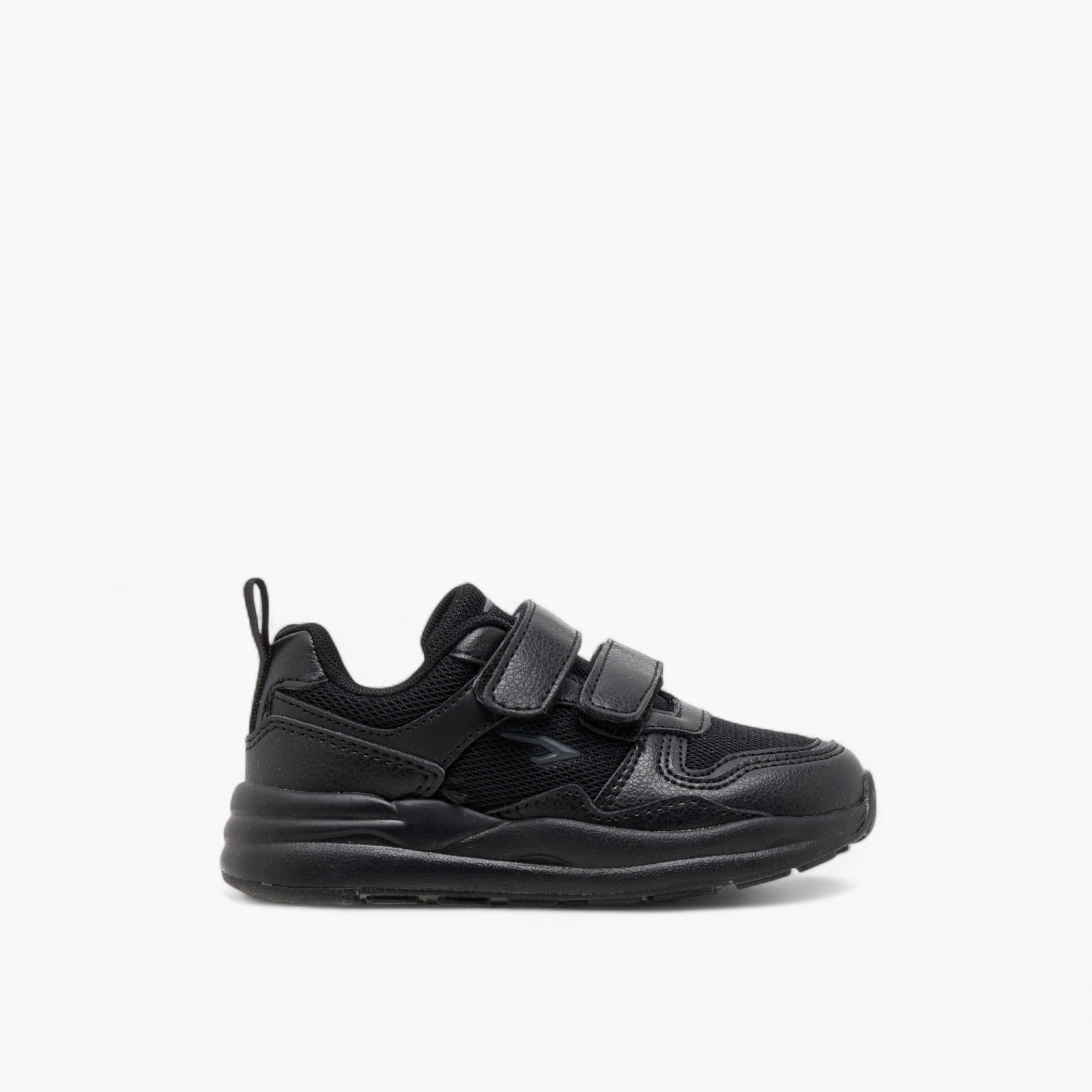 Dash Panelled School Shoes with Hook and Loop Closure-boys-shoes-sneakers-image-4