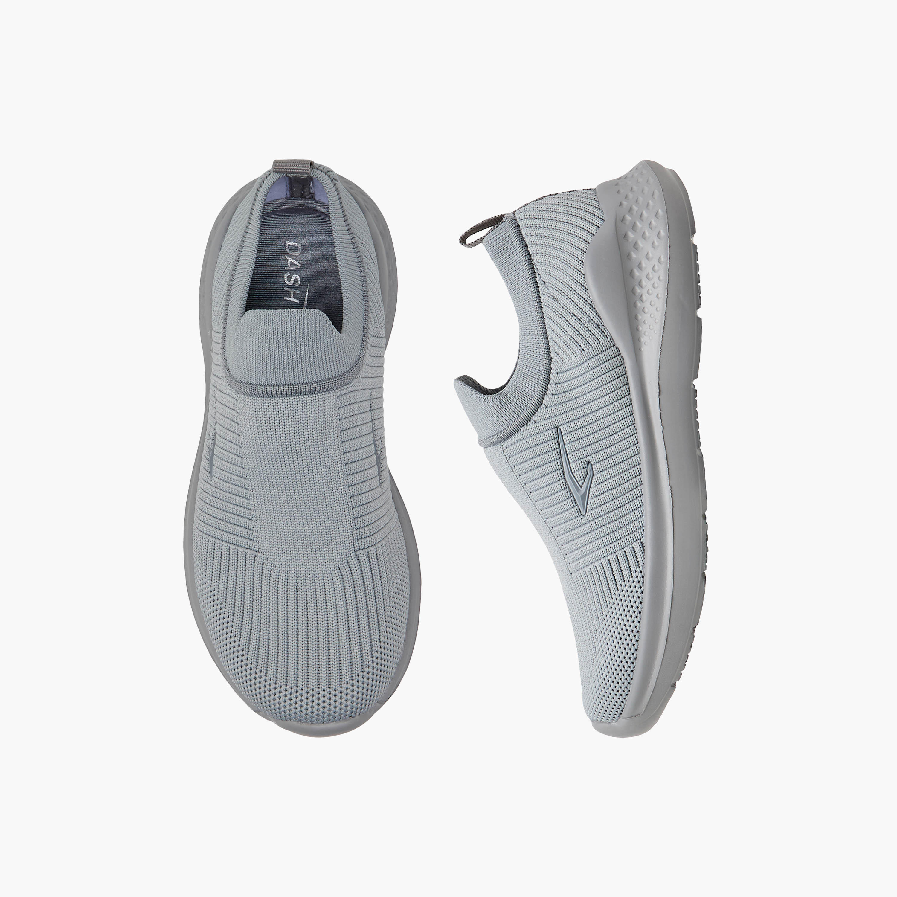 Dash Textured Slip-On Sports Shoes with Pull Tab-girls-shoes-sports-image-1