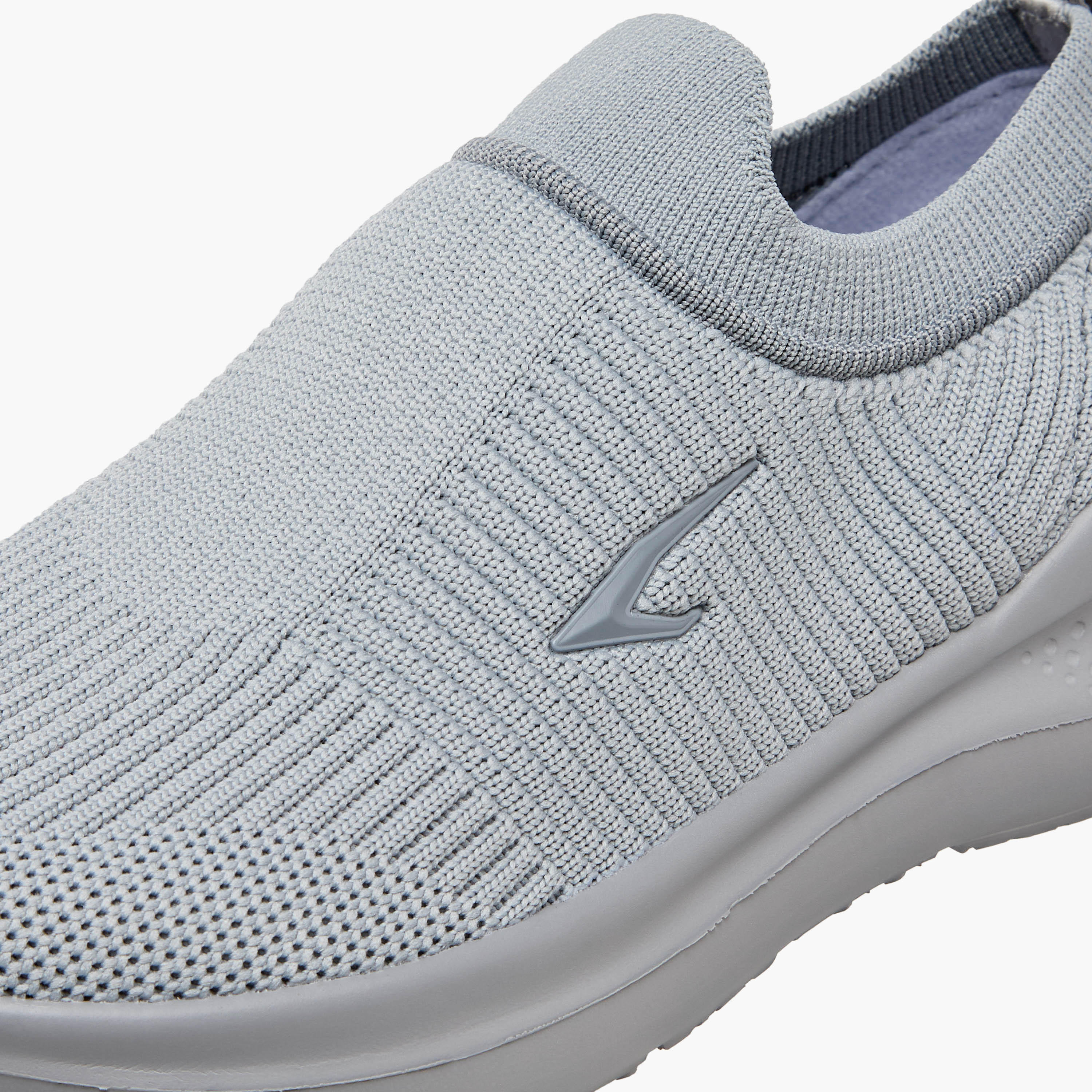 Dash Textured Slip-On Sports Shoes with Pull Tab-girls-shoes-sports-image-4
