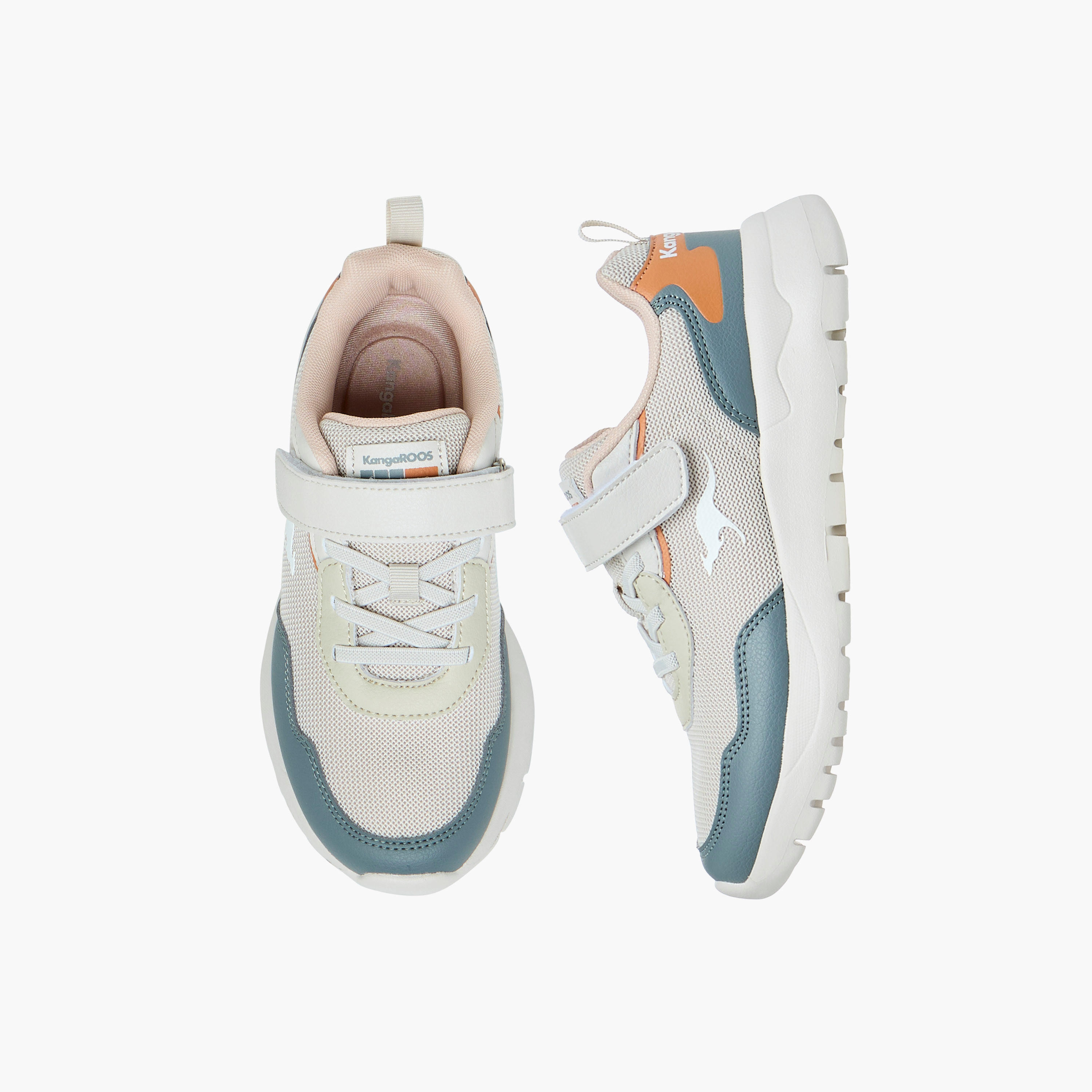 Kangaroos Girls Colourblock Hook & Loop Walking Shoes-girls-shoes-sports-image-1