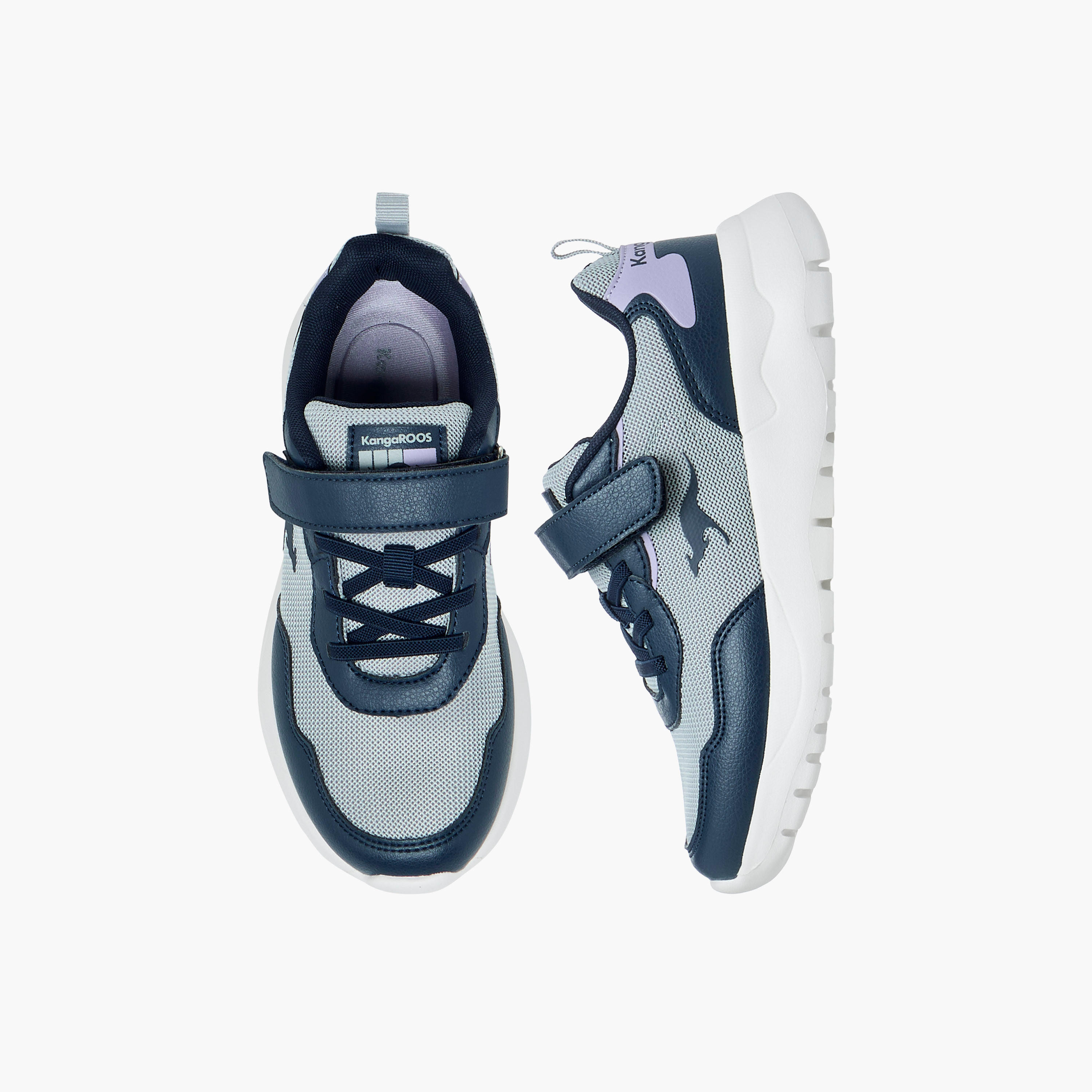 Kangaroos Girls Colourblock Hook & Loop Walking Shoes-girls-shoes-sports-image-1