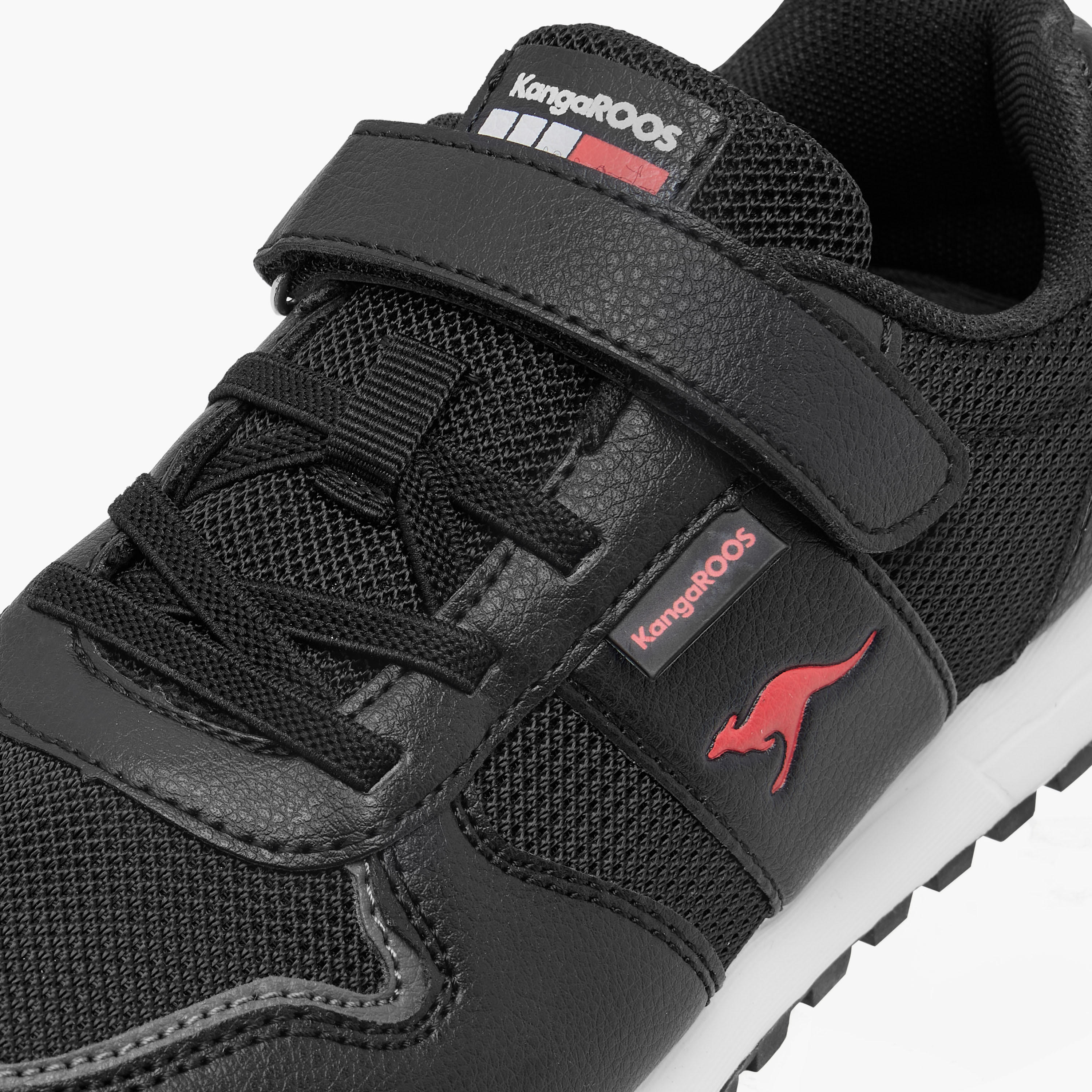 KangaROOS Kids' Logo Detail Sneakers with Hook and Loop Closure-boys-shoes-sneakers-image-4