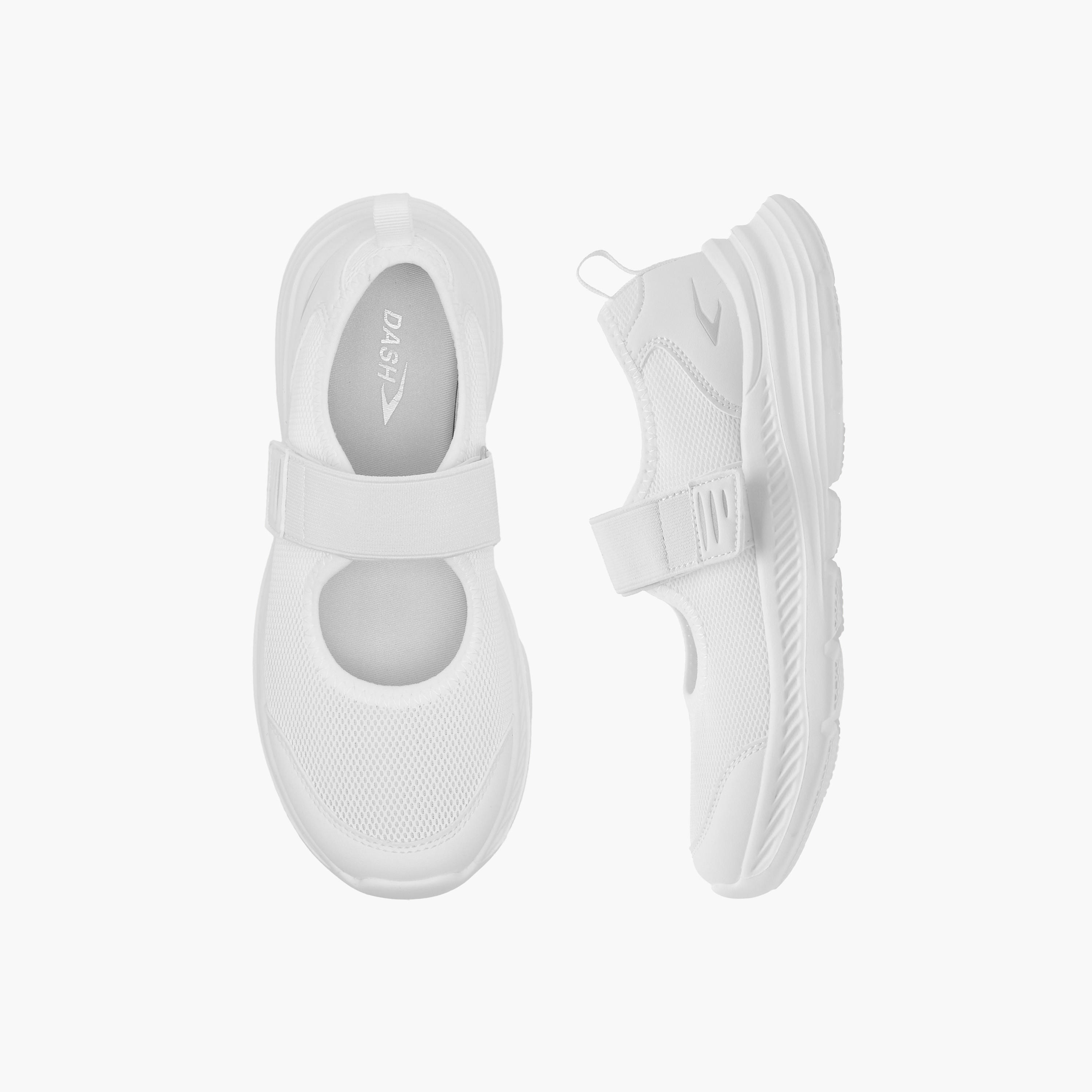 Dash Textured Mary Jane School Shoes with Hook and Loop Closure-girls-shoes-schoolshoes-image-1