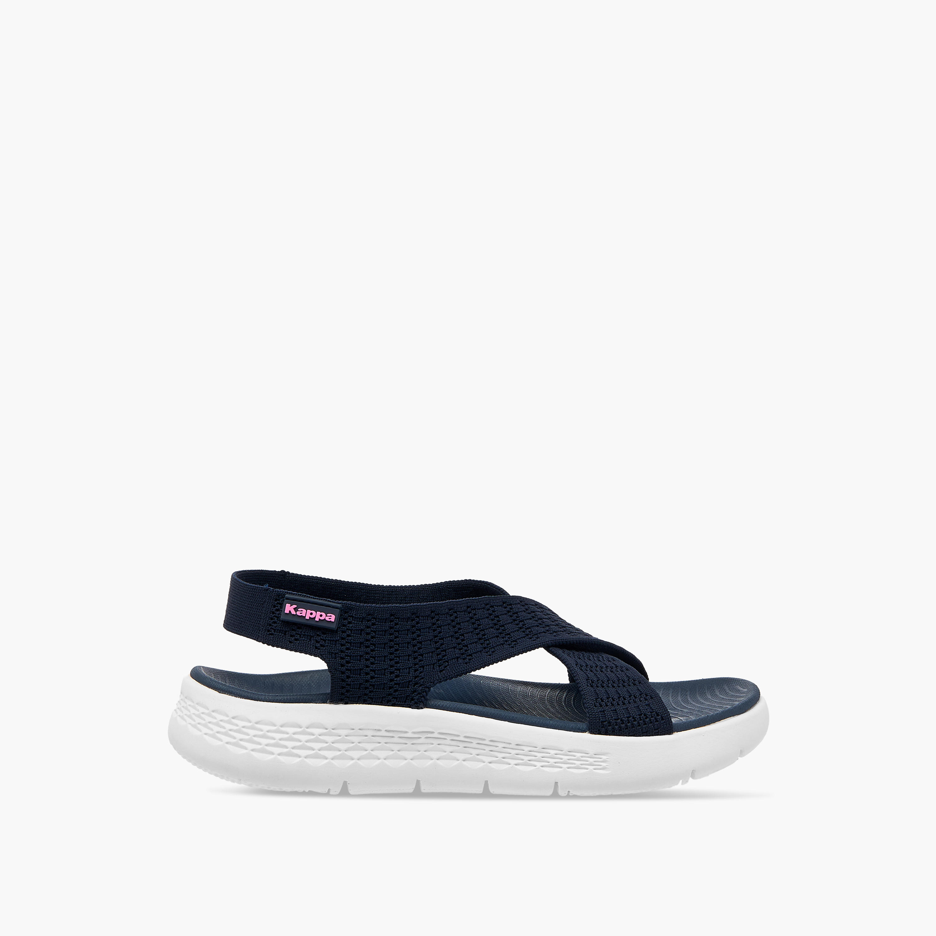 صندل بأحزمة متقاطعة بارز الملمس سهل الارتداء للنساء من كابا-women-shoes-flats-sandals-image-2