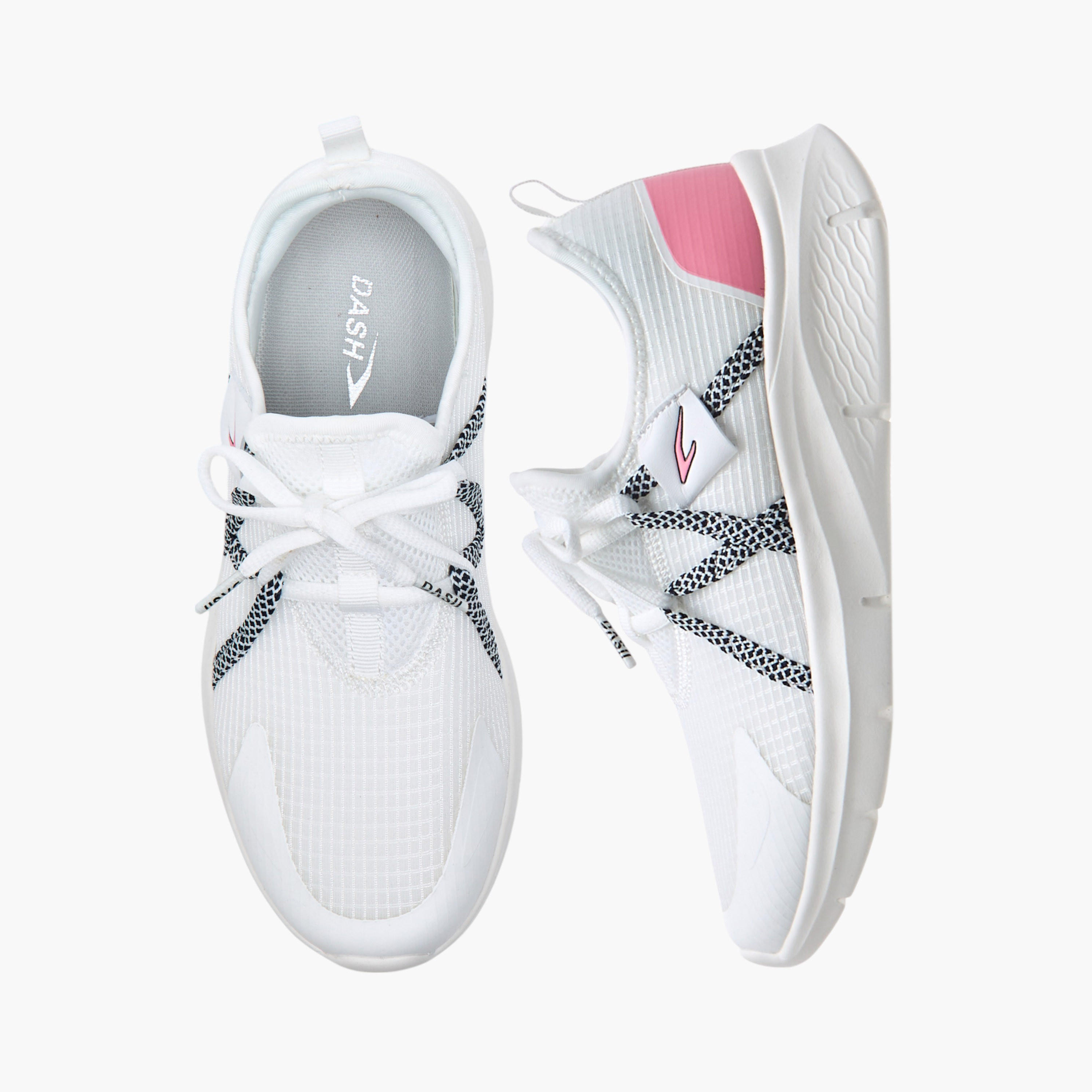 Dash Logo Detail Sports Shoes with Lace-Up Closure-women-shoes-sneakers-image-1