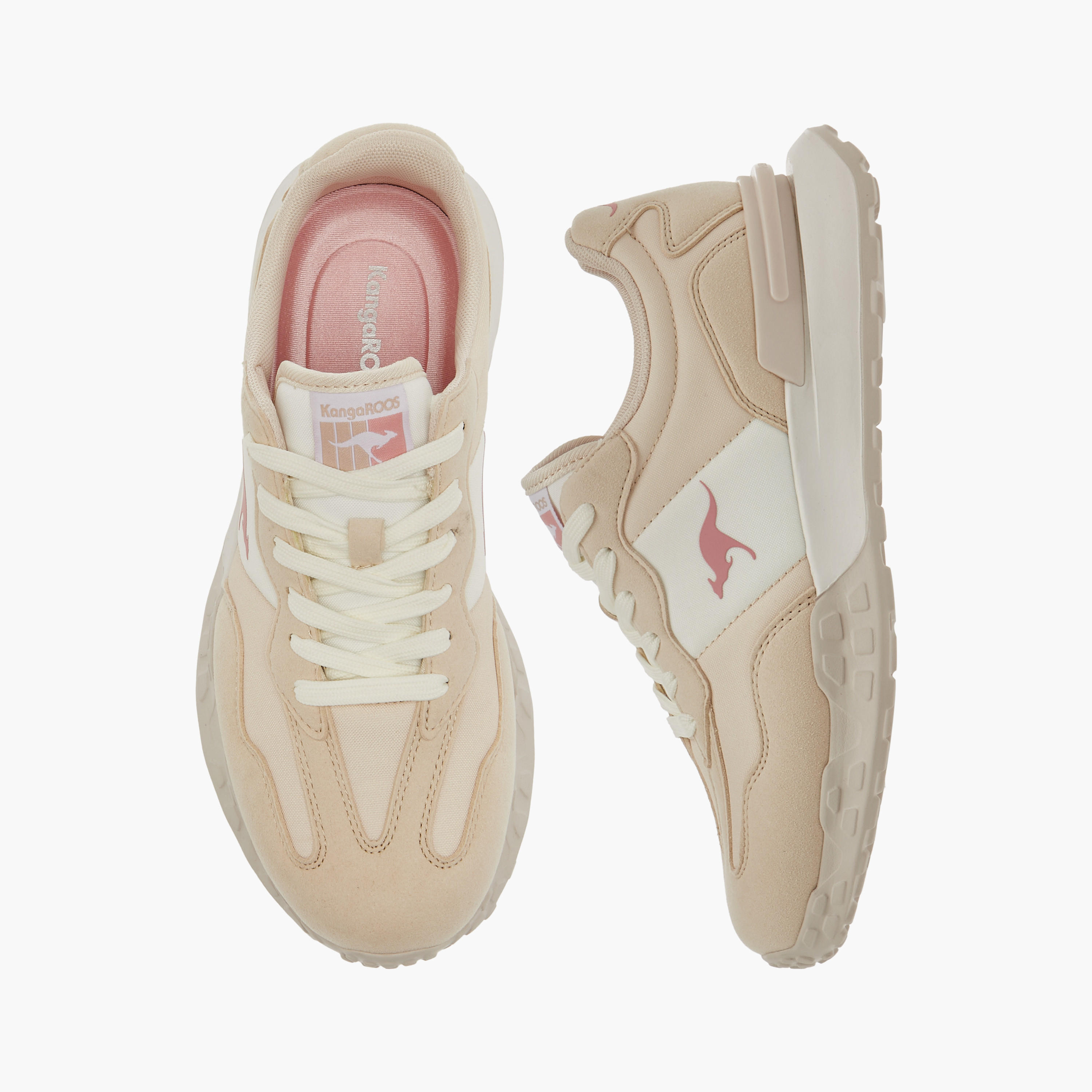 KangaROOS Women's Textured Sports Shoes with Lace-Up Closure-women-shoes-sneakers-image-1