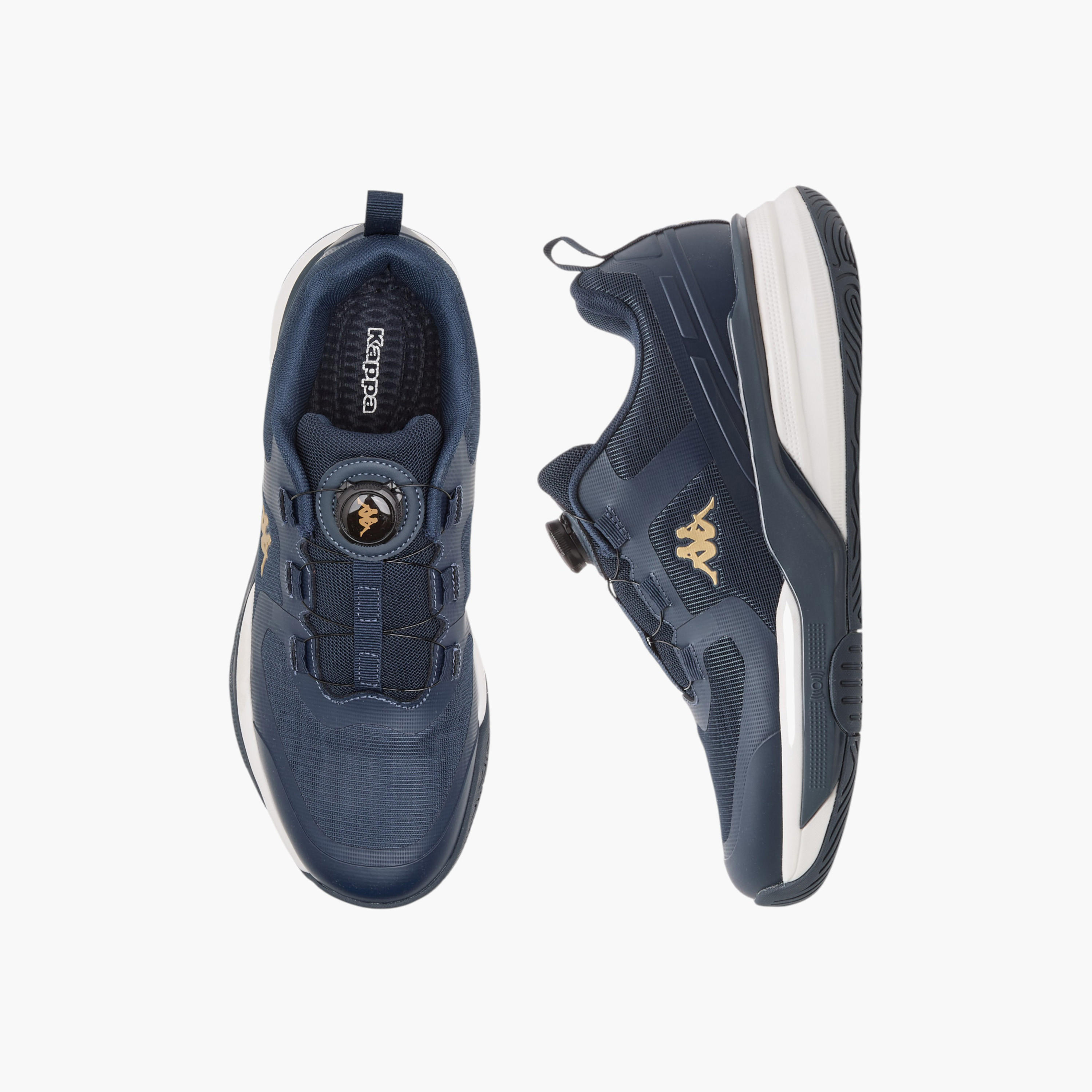 Kappa Men's Logo Detail Padel Sports Shoes with Rotating Buckle Closure-men-shoes-sports-image-1