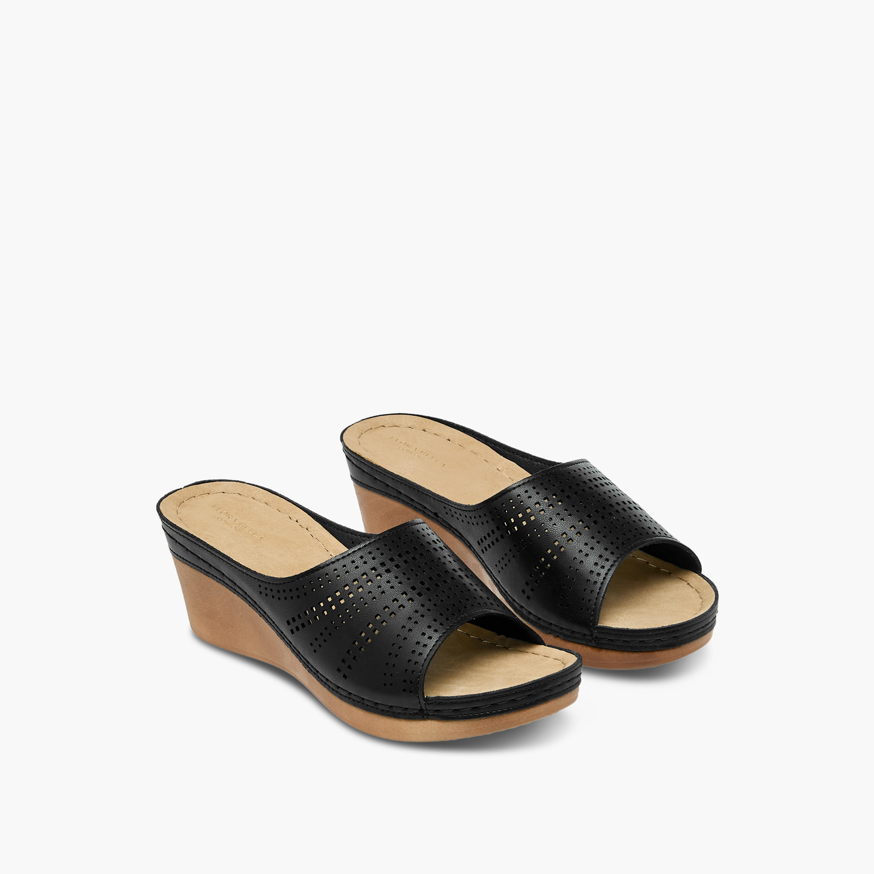 Flora Bella Women Perforated Wedge Heel Sandals-women-shoes-sandals-heeled-image-1