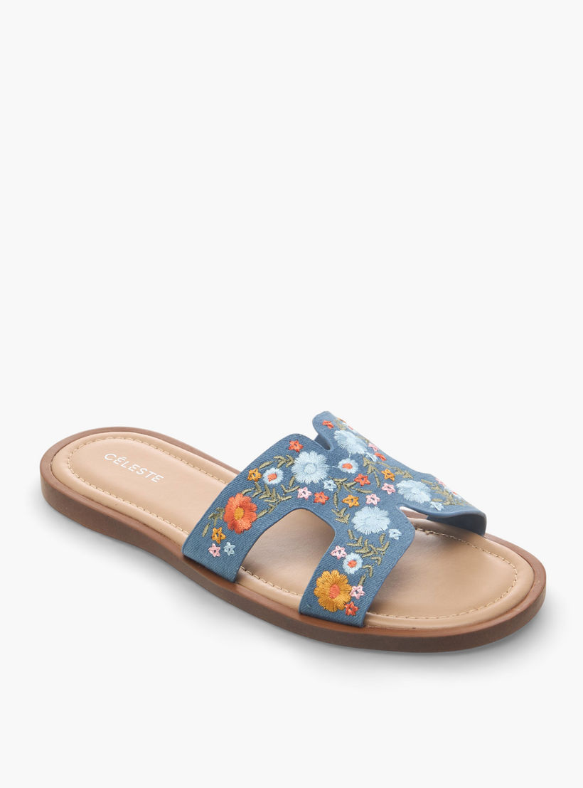 Celeste Women Floral Embroidered Flat Sandals-women-shoes-flats-sandals-image-3