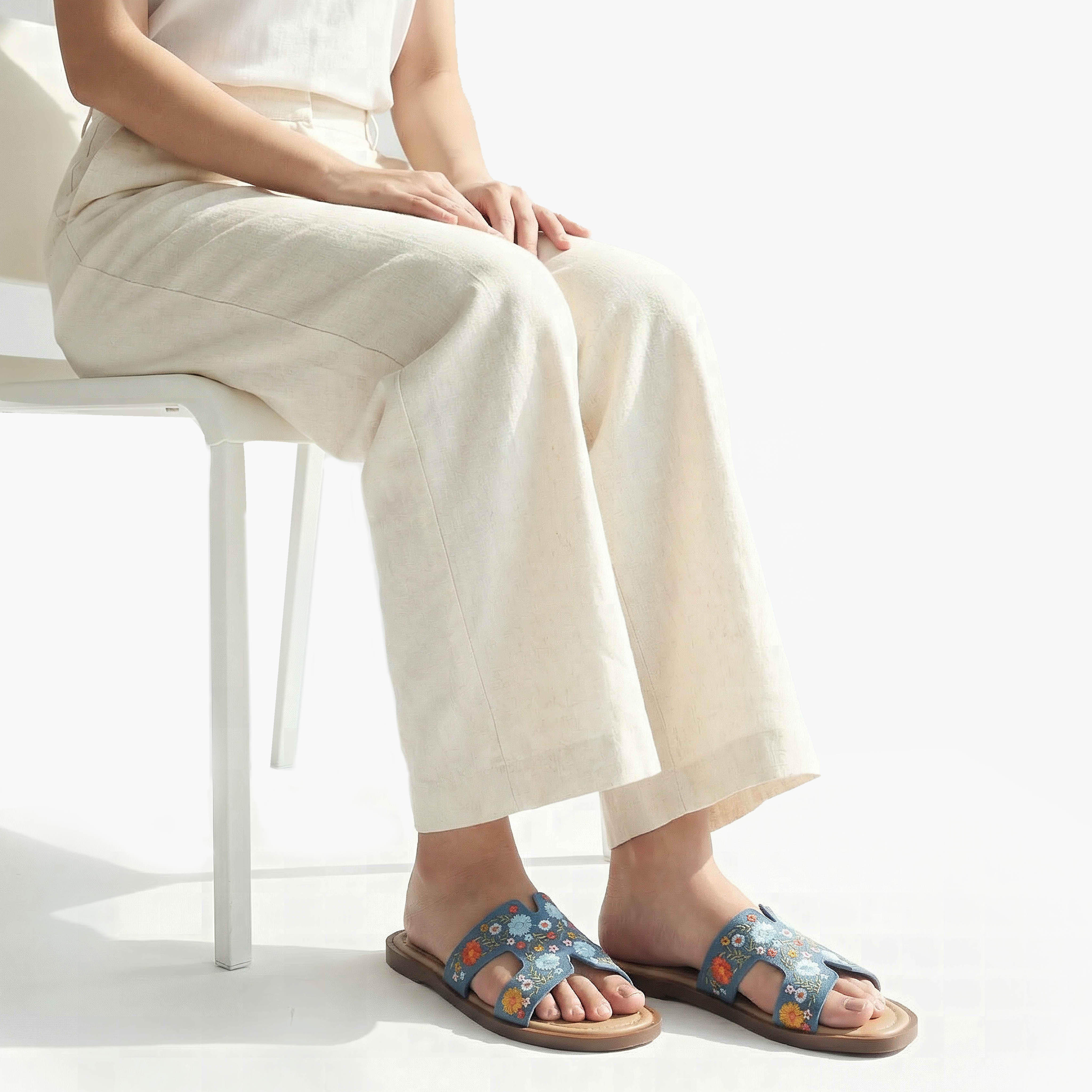 Celeste Women Floral Embroidered Flat Sandals-women-shoes-flats-sandals-image-2
