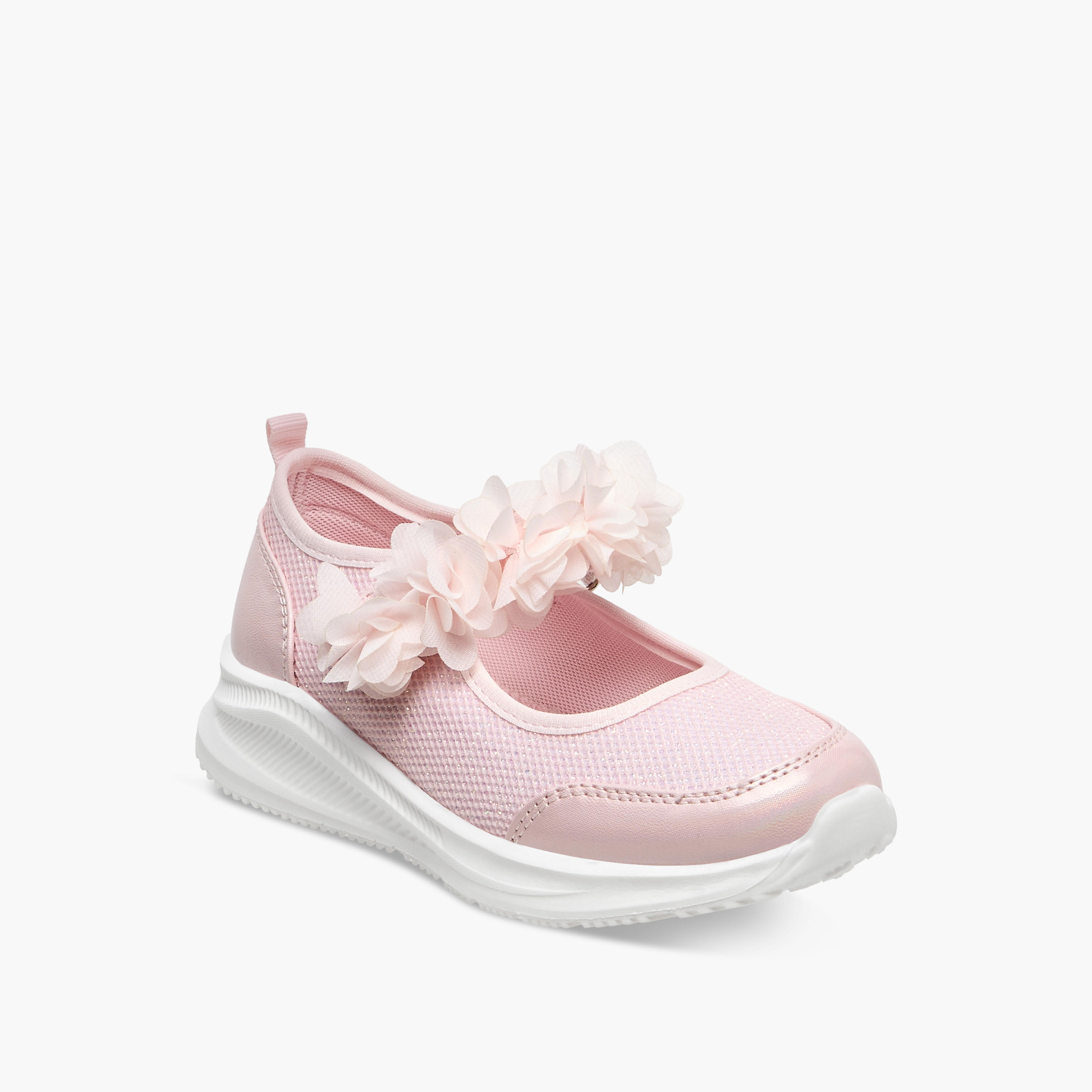 Flora Bella Girls Floral Accent Hook & Loop Sneakers-girls-shoes-sneakers-image-2