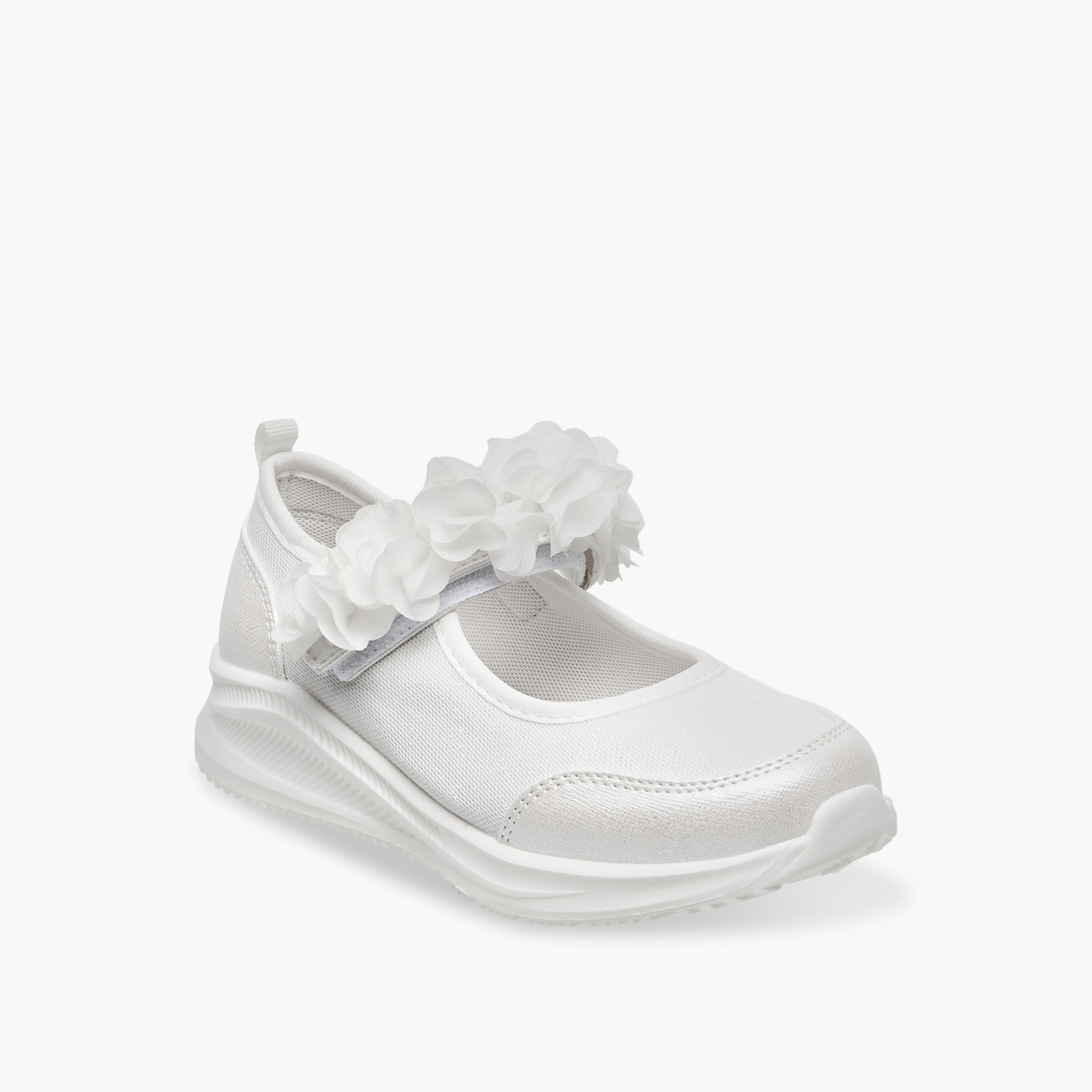 Flora Bella Girls Floral Accent Hook & Loop Sneakers-girls-shoes-sneakers-image-2