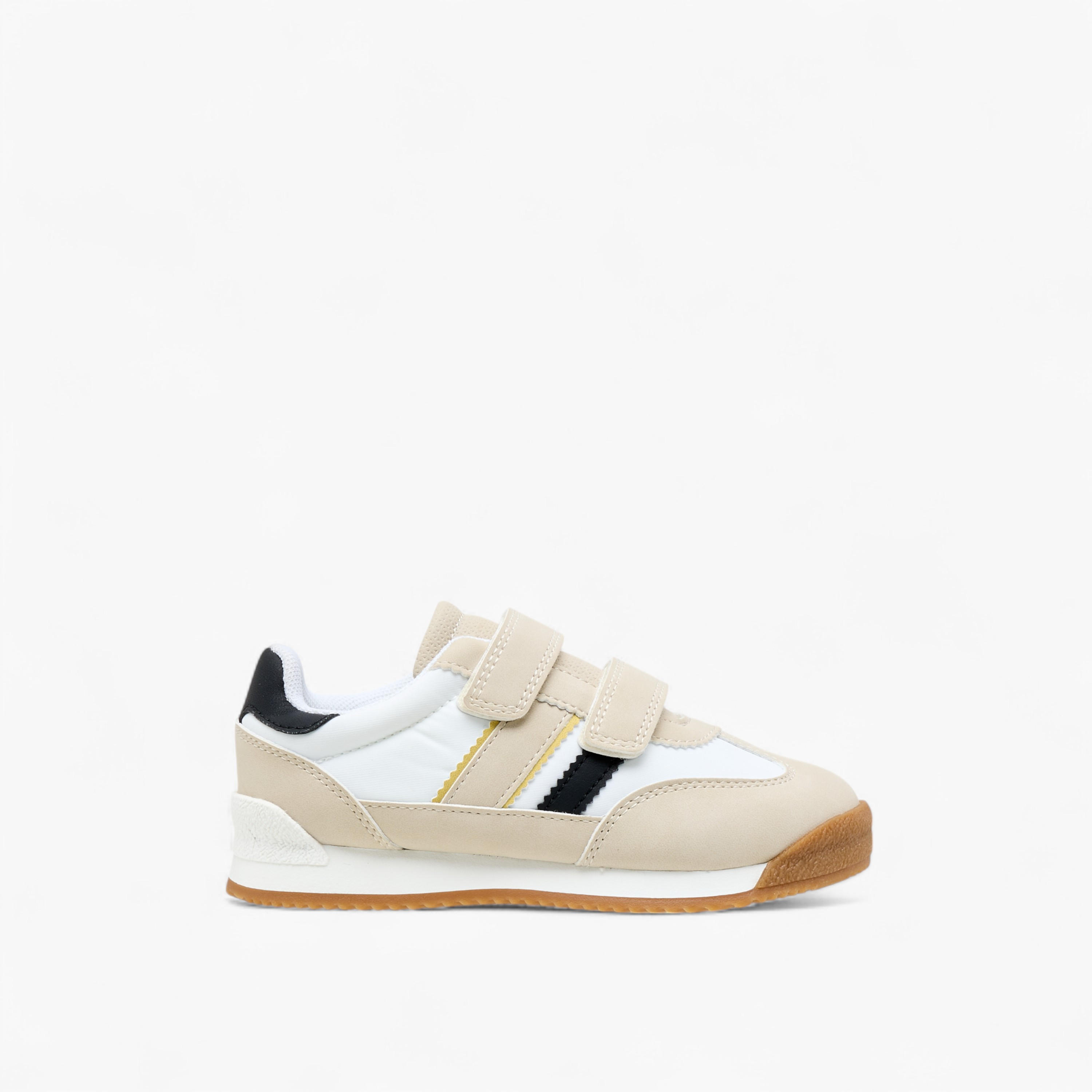 Juniors Panelled Sneakers with Hook and Loop Closure-boys-shoes-sneakers-image-3