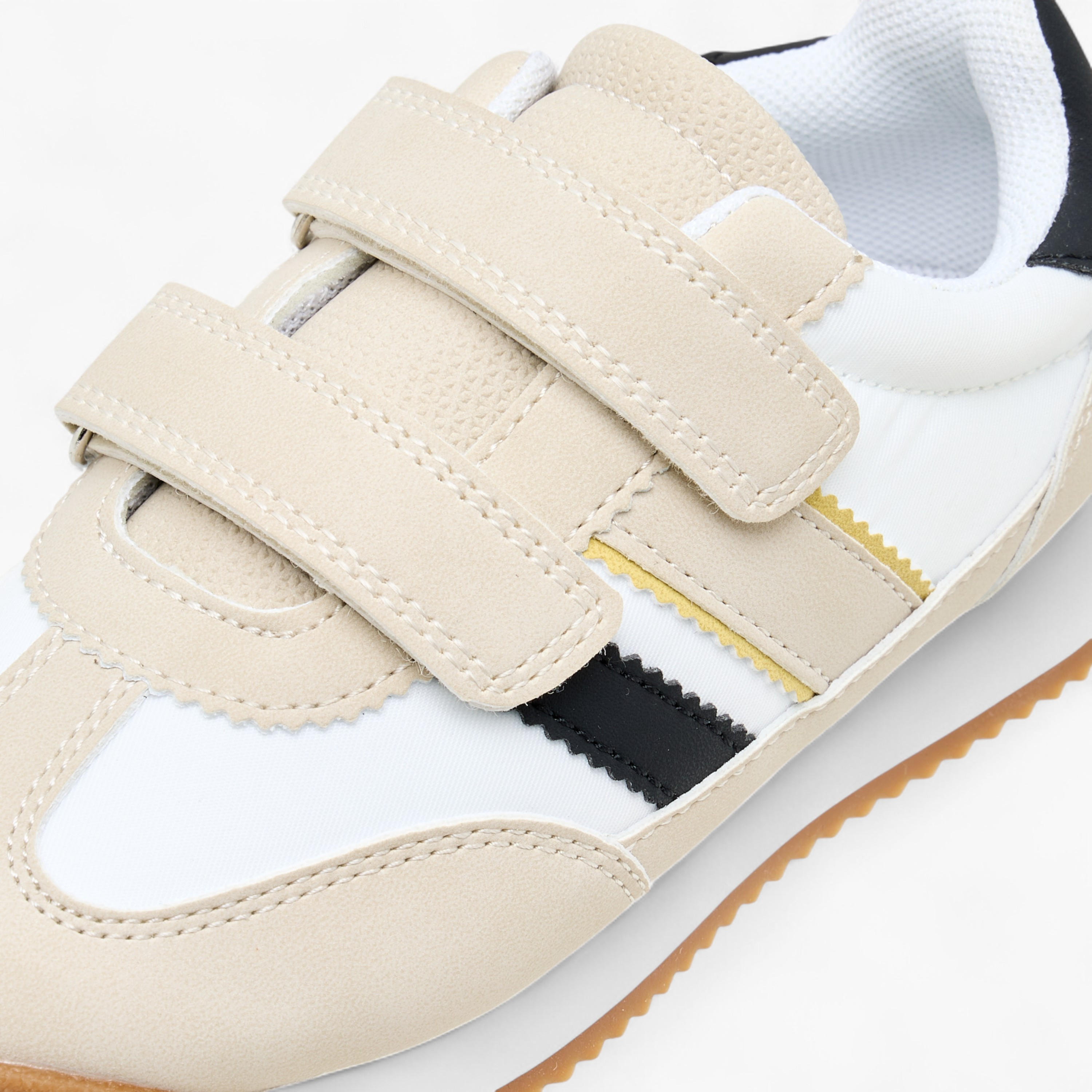 Juniors Panelled Sneakers with Hook and Loop Closure-boys-shoes-sneakers-image-4