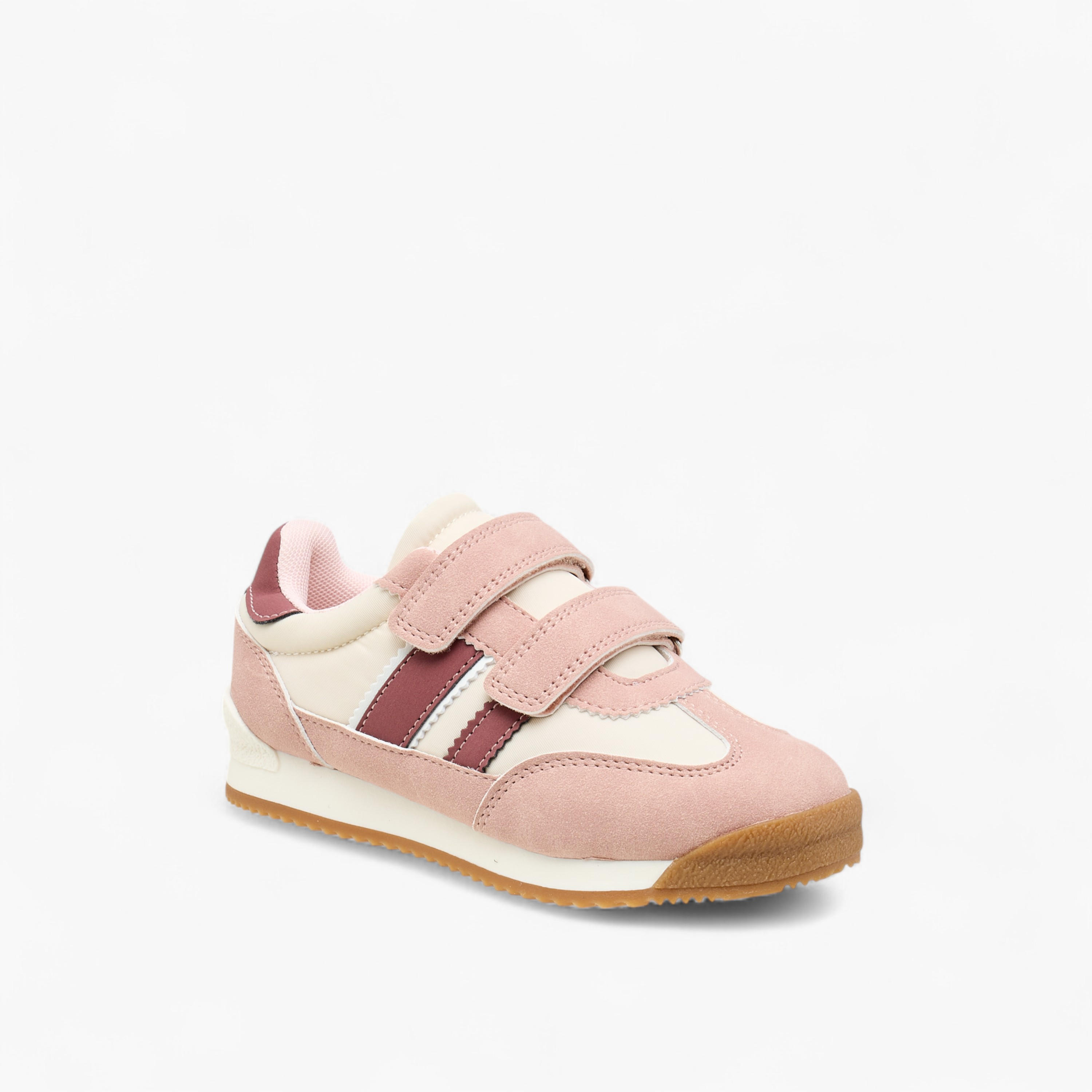 Juniors Panelled Sneakers with Hook and Loop Closure-girls-shoes-sneakers-image-2
