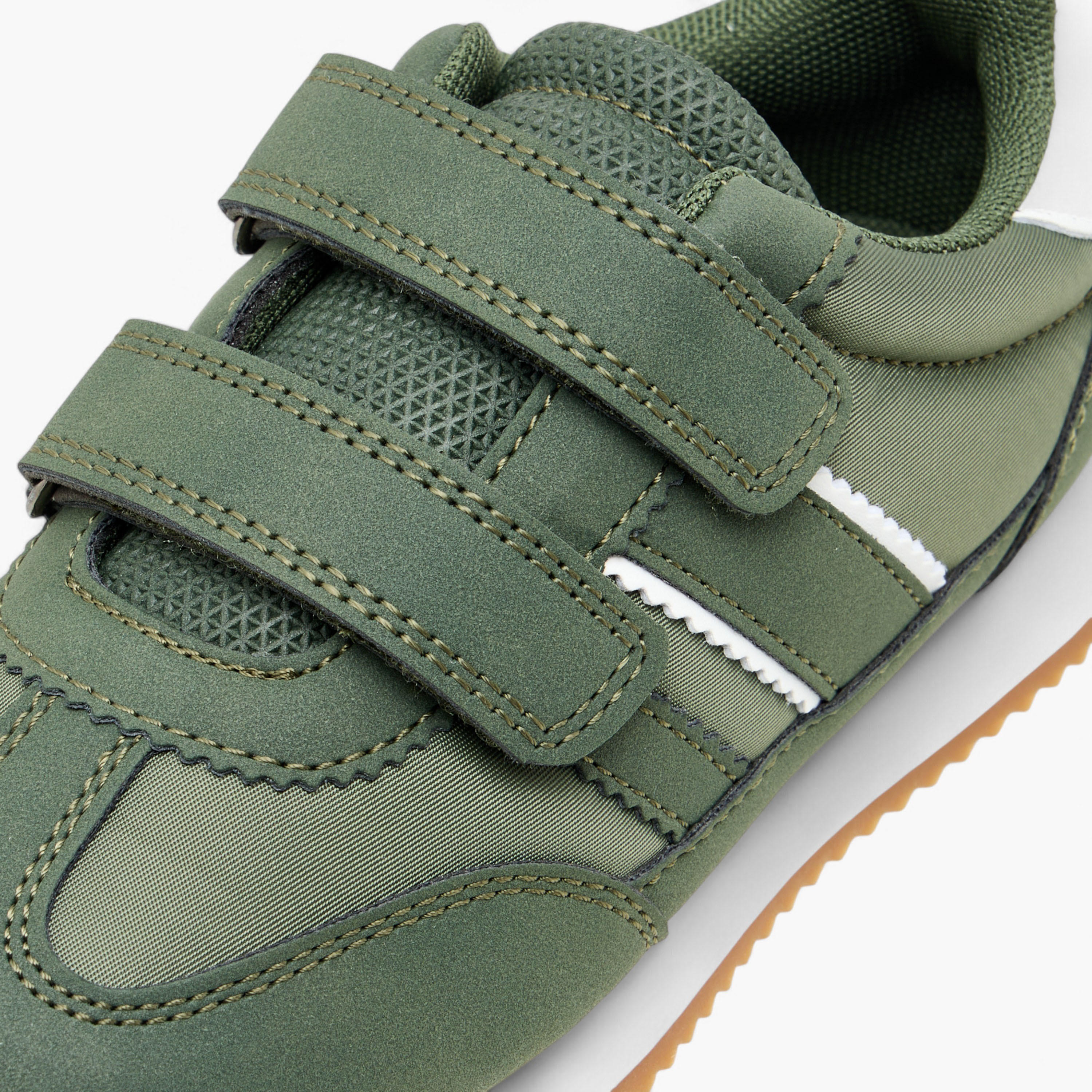 Juniors Panelled Sneakers with Hook and Loop Closure-boys-shoes-sneakers-image-4