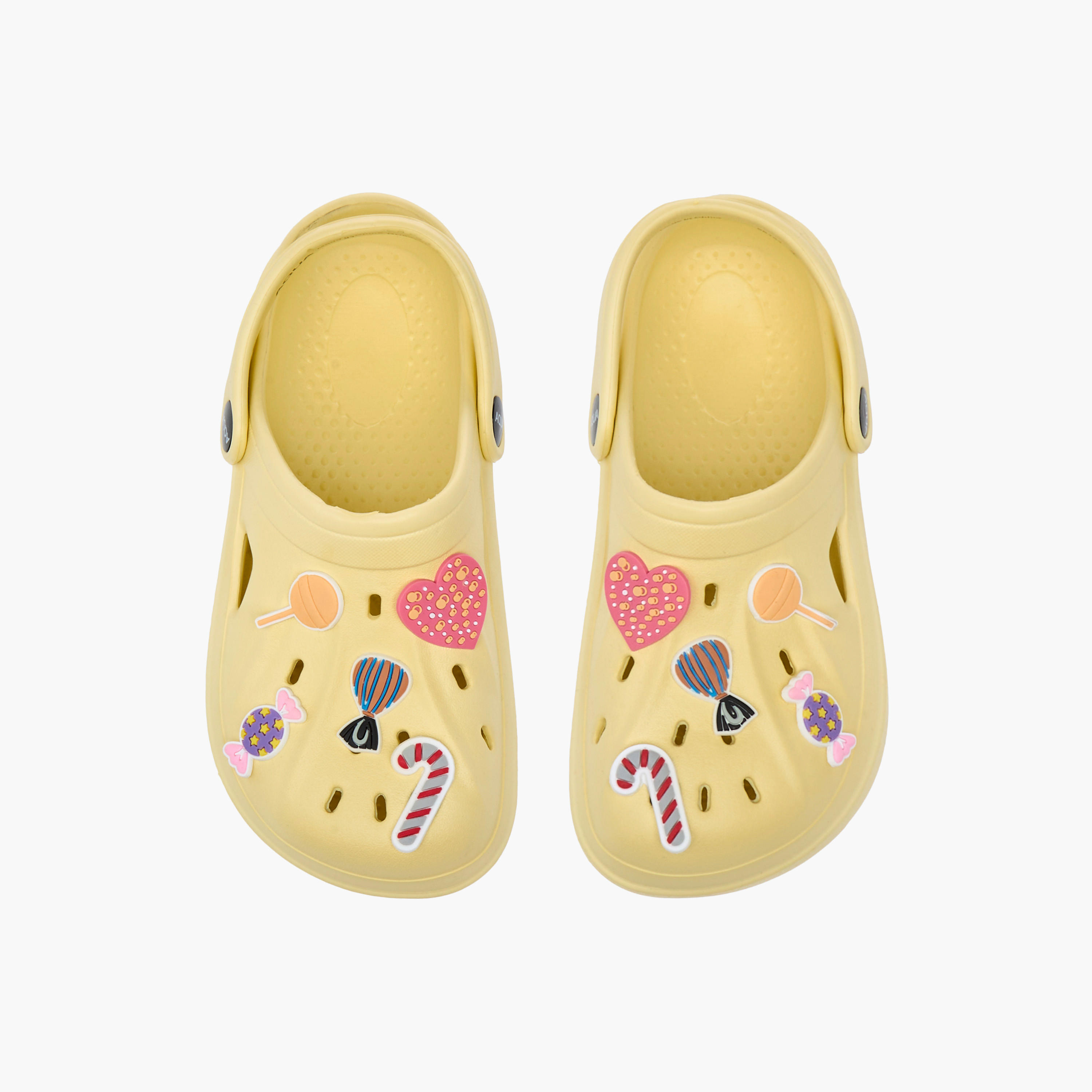Aqua Applique Detail Clogs with Backstrap-girls-shoes-sandals-image-1