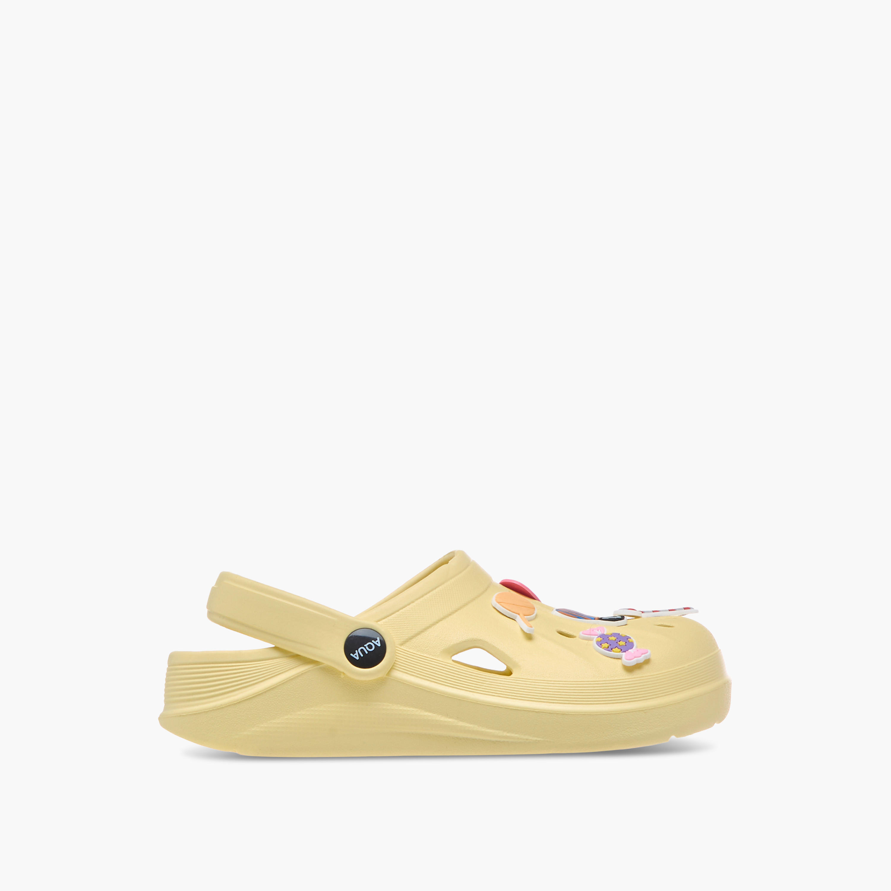 Aqua Applique Detail Clogs with Backstrap-girls-shoes-sandals-image-3