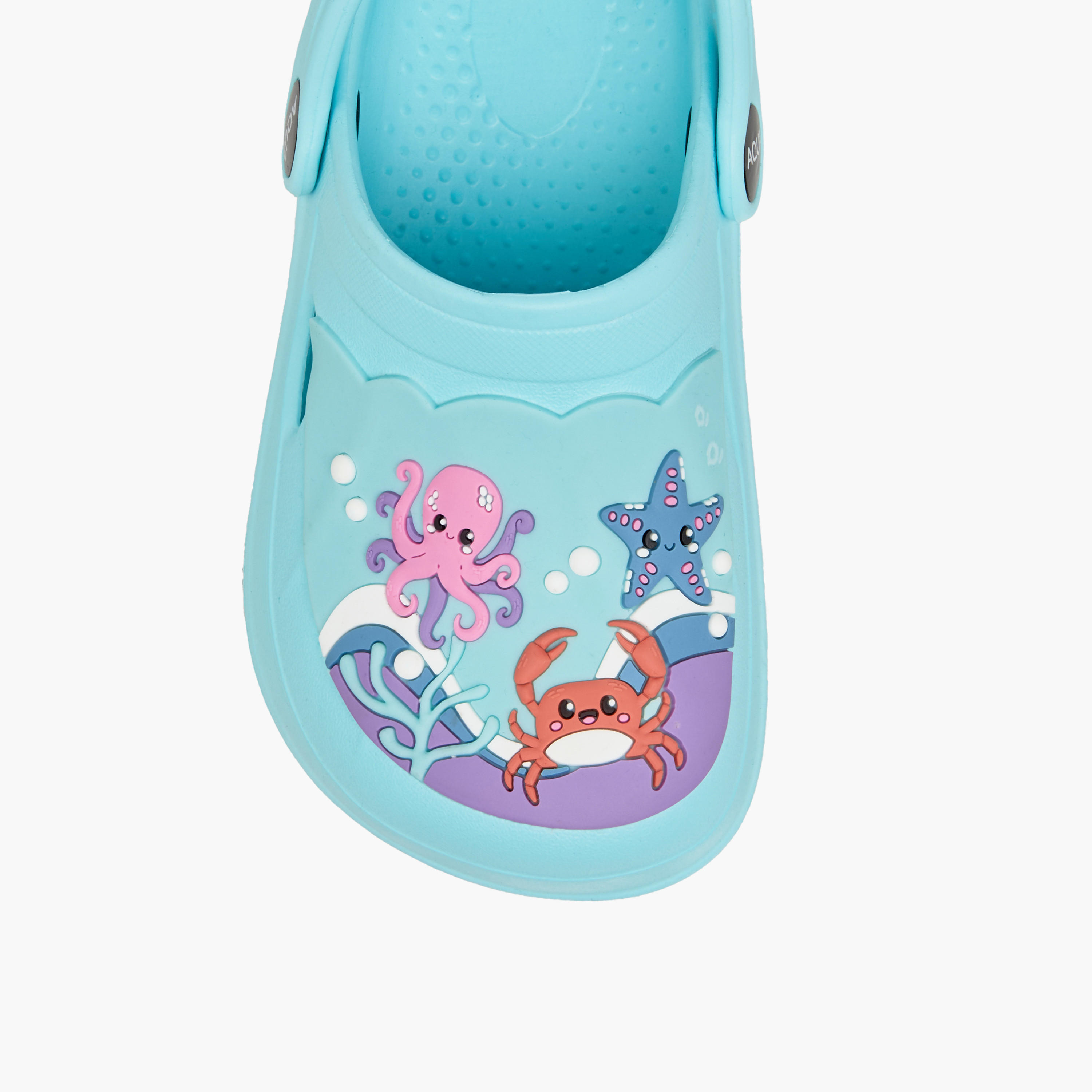 Aqua Animal Applique Clogs with Backstrap-girls-shoes-sandals-image-4