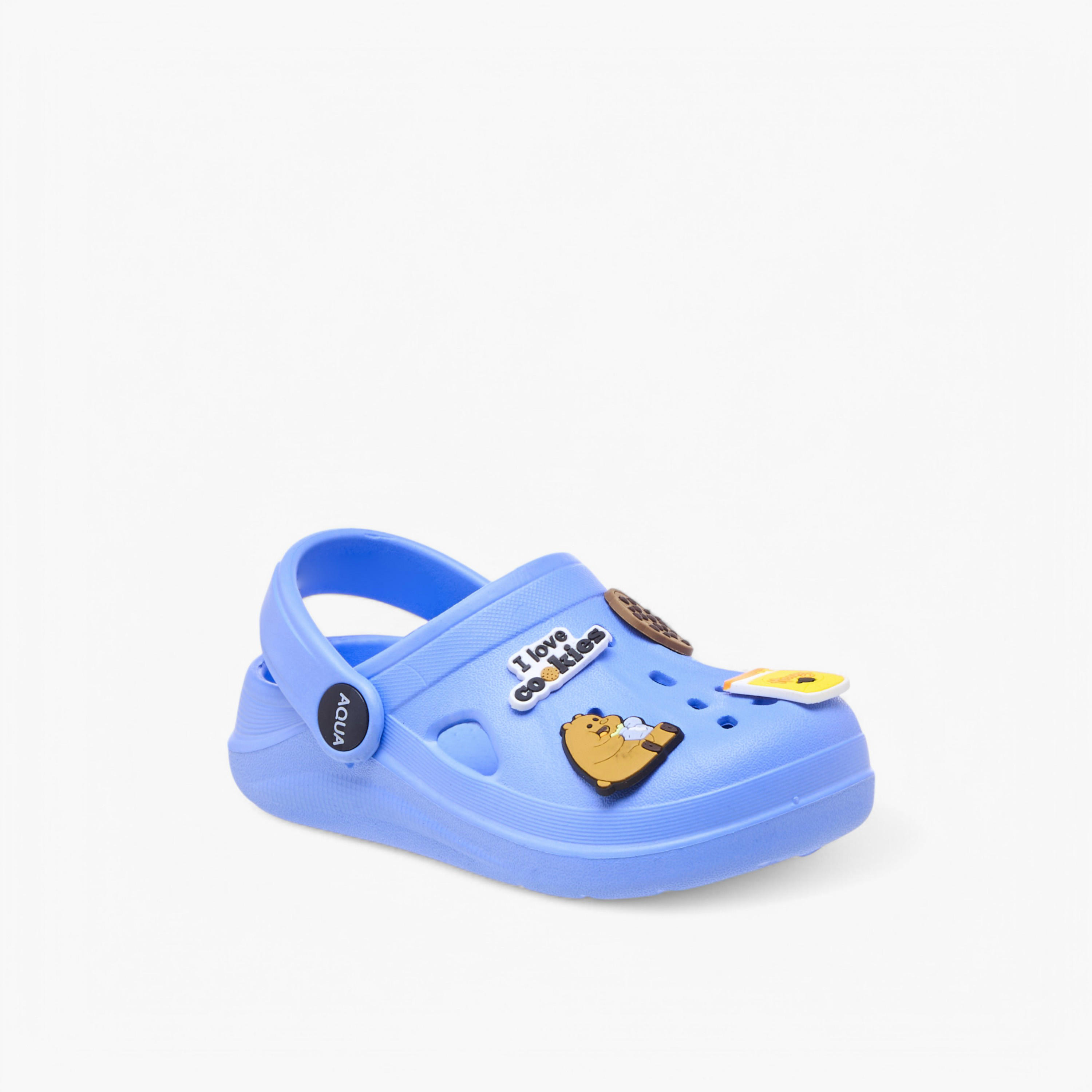 Aqua Accent Detail Clogs with Backstrap-boys-shoes-sandals-image-2
