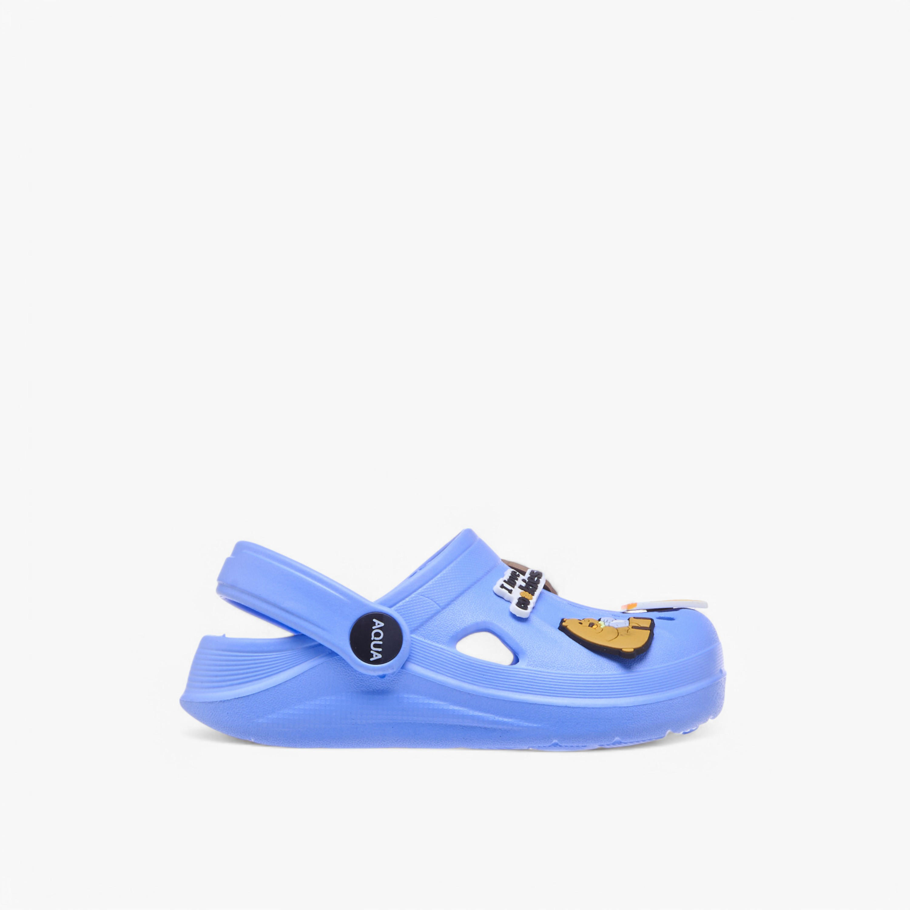 Aqua Accent Detail Clogs with Backstrap-boys-shoes-sandals-image-3