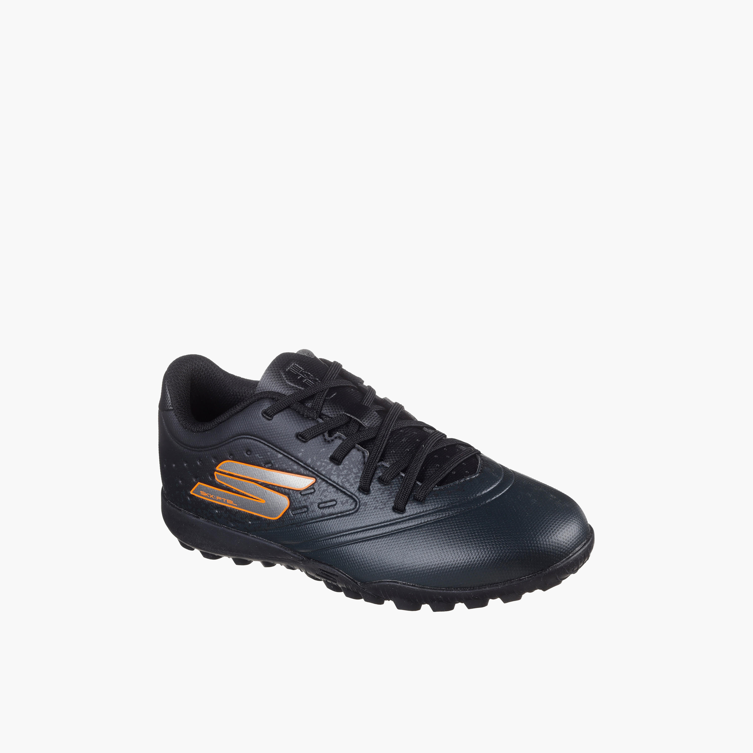 Skechers Boys JR YOUTH TF Lace-Up Football Turf Shoes - 252061L-BKOR-CP-girls-shoes-sports-image-1