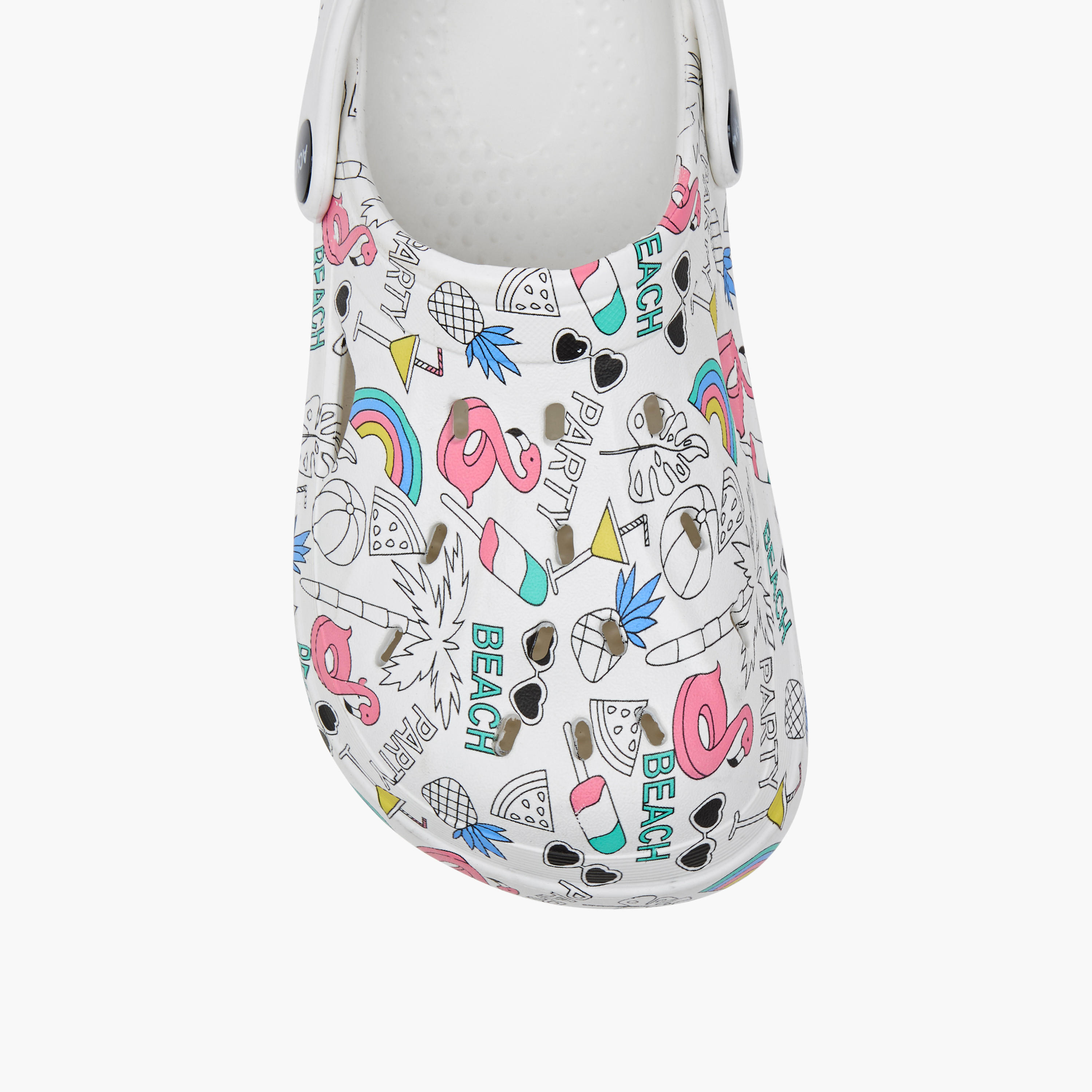Aqua Graphic Print Clogs with Backstrap-girls-shoes-sandals-image-4