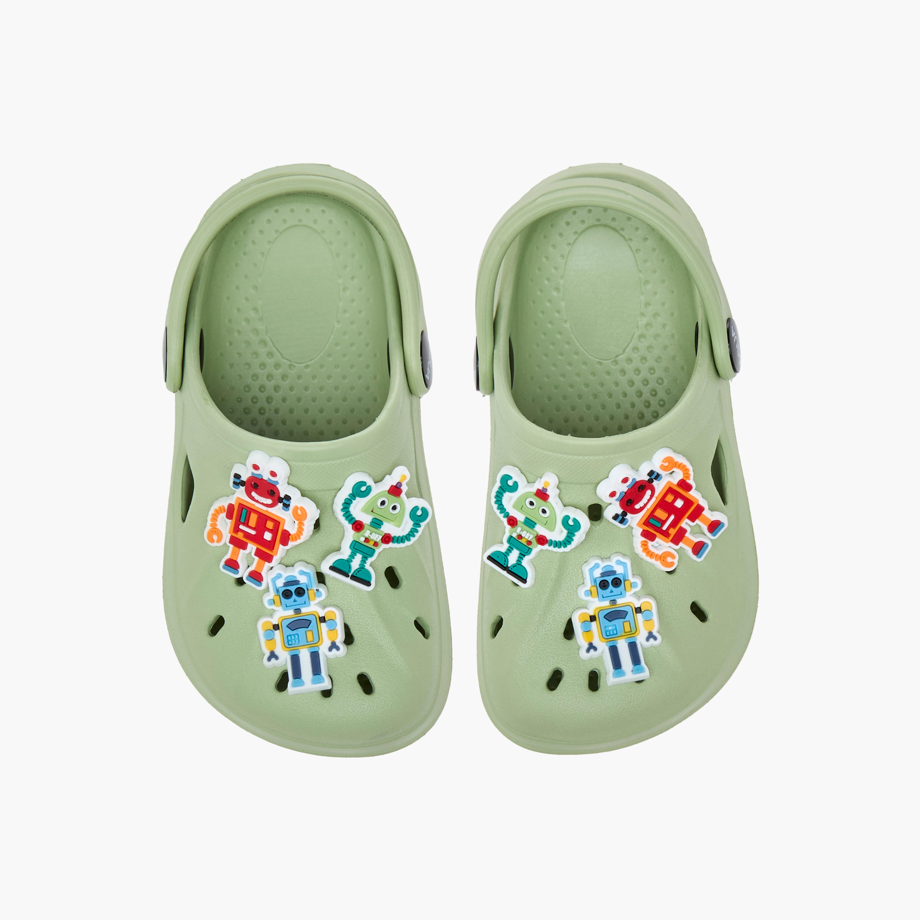 Aqua Robot Applique Clogs with Backstrap-boys-shoes-sandals-image-1