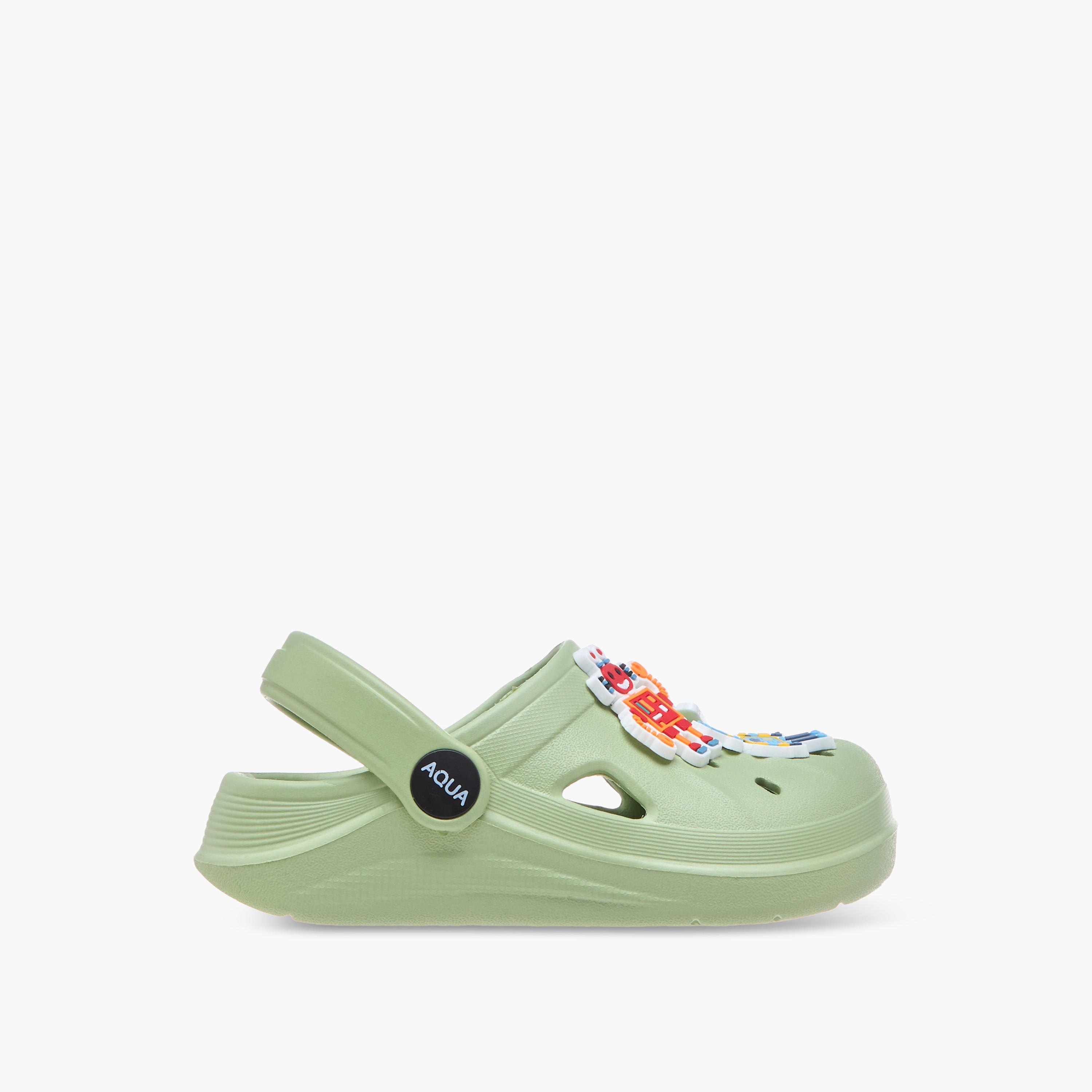 Aqua Robot Applique Clogs with Backstrap-boys-shoes-sandals-image-3