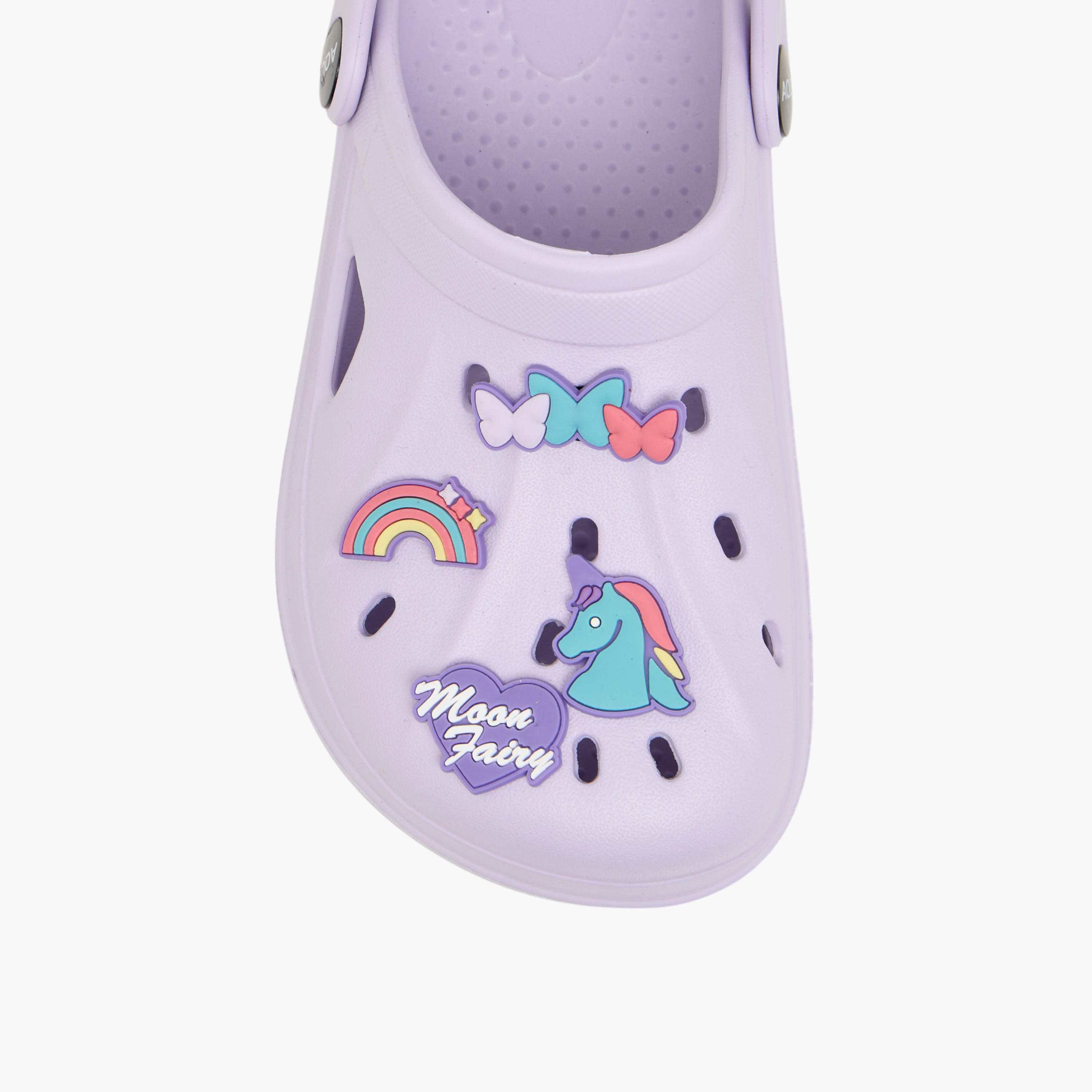 Aqua Jibbitz Charm Accent Clogs with Backstrap-girls-shoes-sandals-image-5