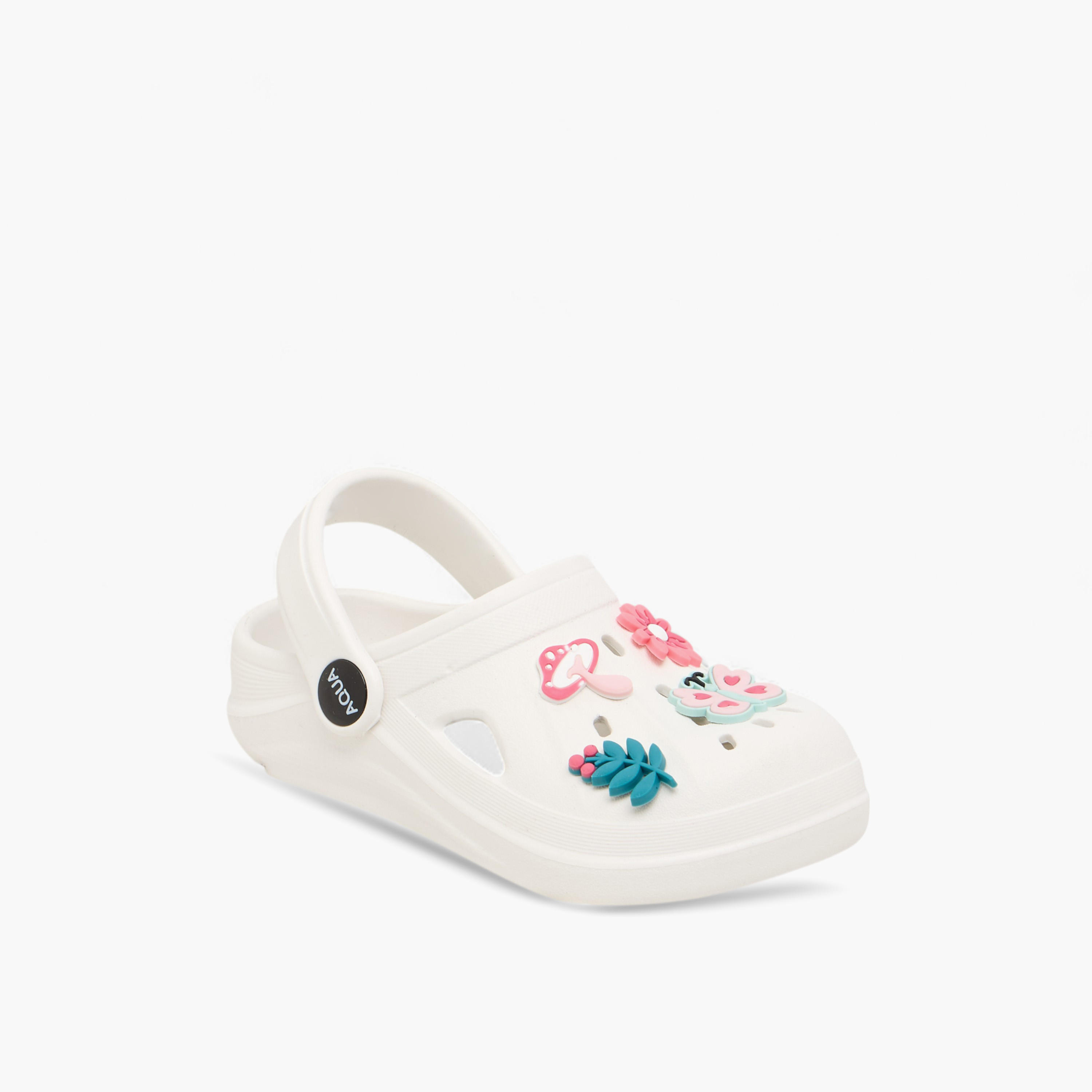 Aqua Jibbitz Charm Accent Clogs with Backstrap-girls-shoes-sandals-image-2
