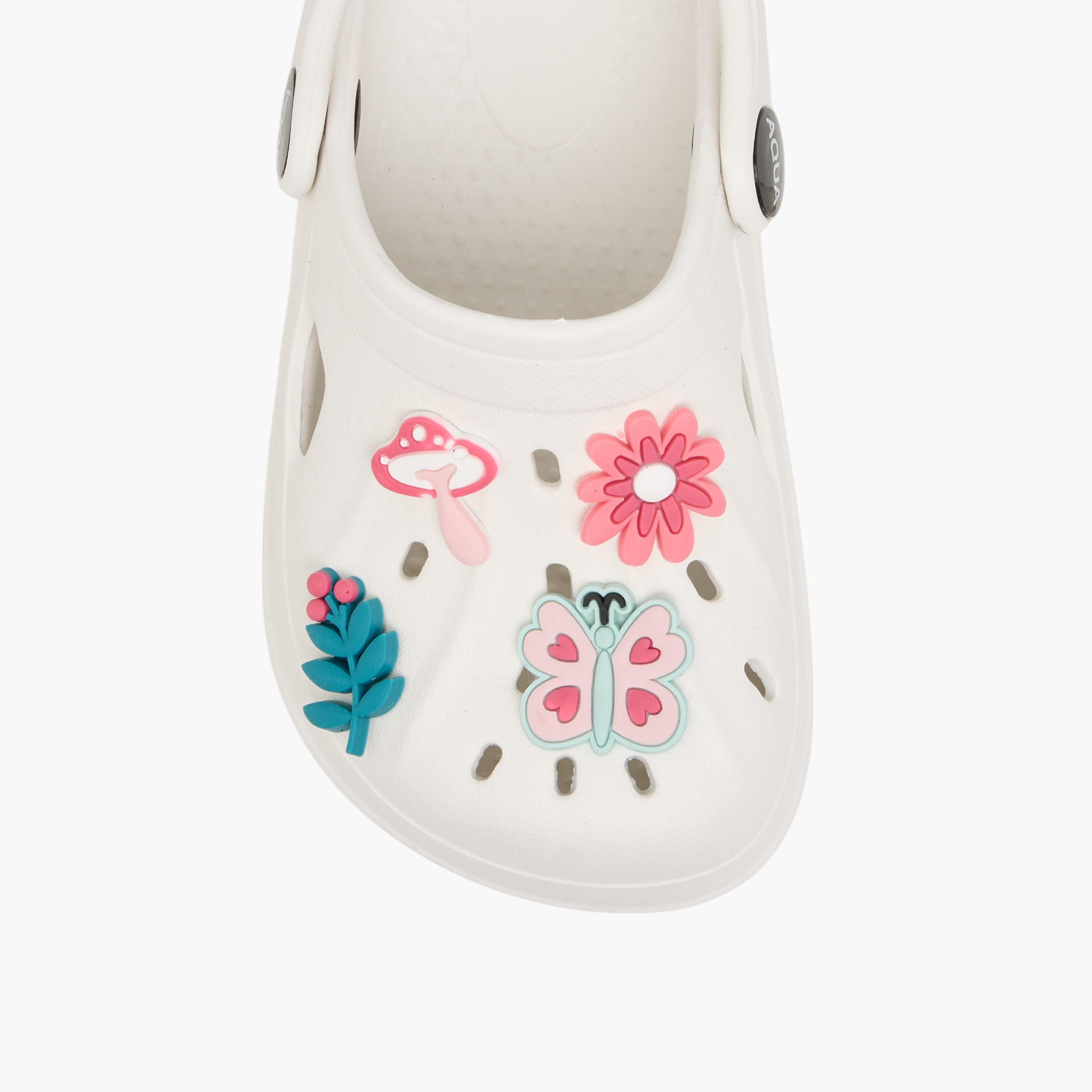 Aqua Jibbitz Charm Accent Clogs with Backstrap-girls-shoes-sandals-image-4