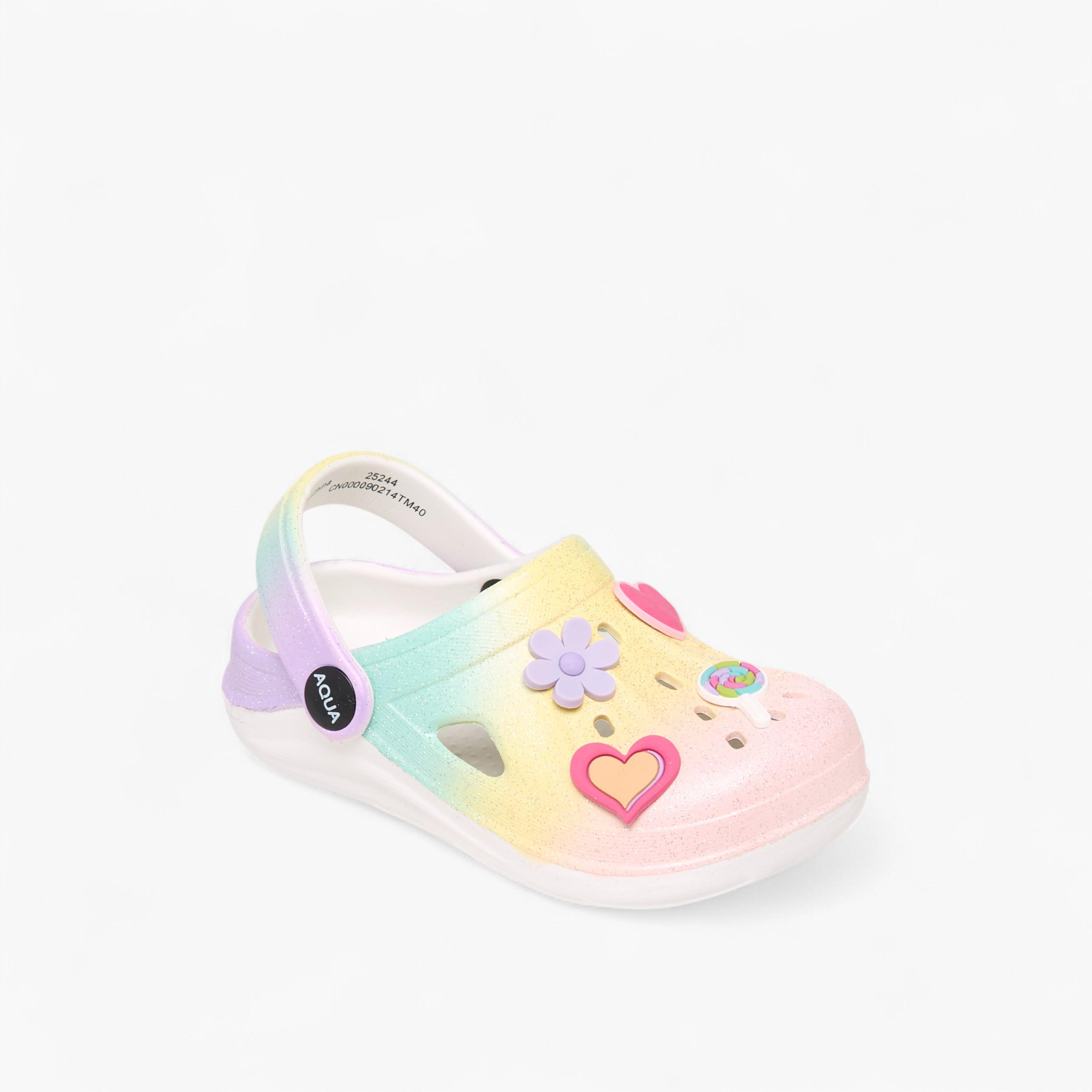 Aqua Jibbitz Accent Clogs with Backstrap-girls-shoes-sandals-image-2