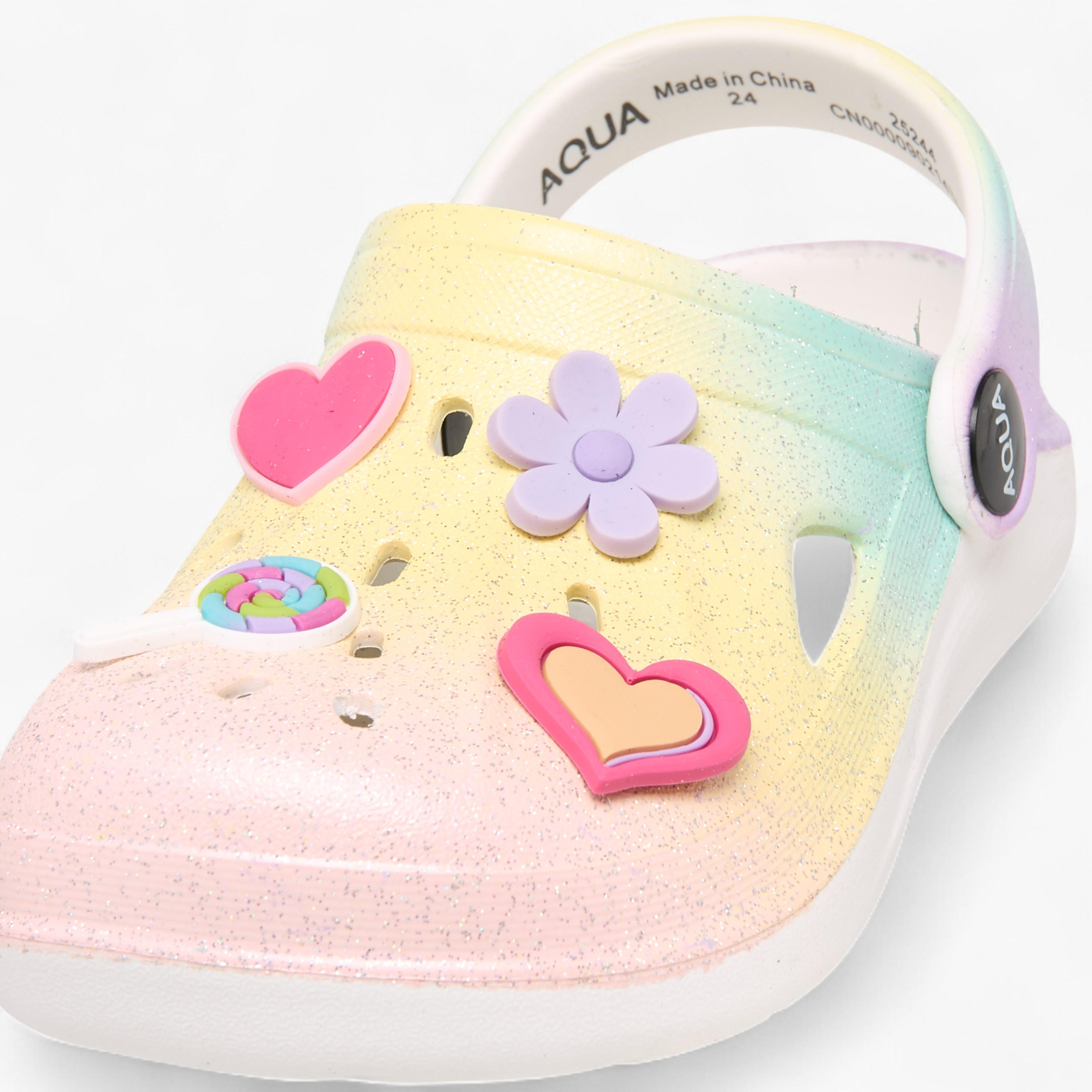 Aqua Jibbitz Accent Clogs with Backstrap-girls-shoes-sandals-image-4