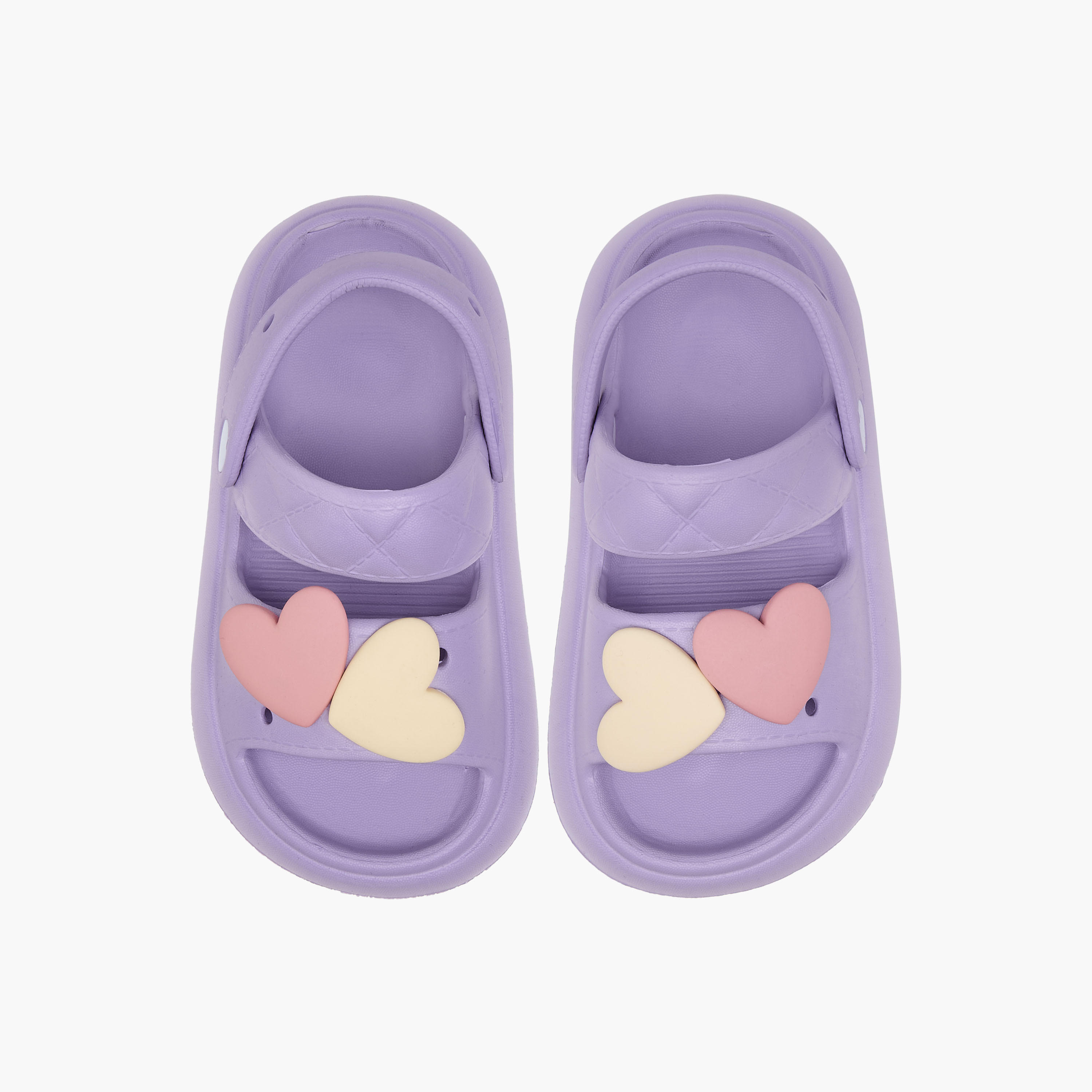 Aqua Heart Jibbitz Slides with Backstrap-girls-shoes-sandals-image-1