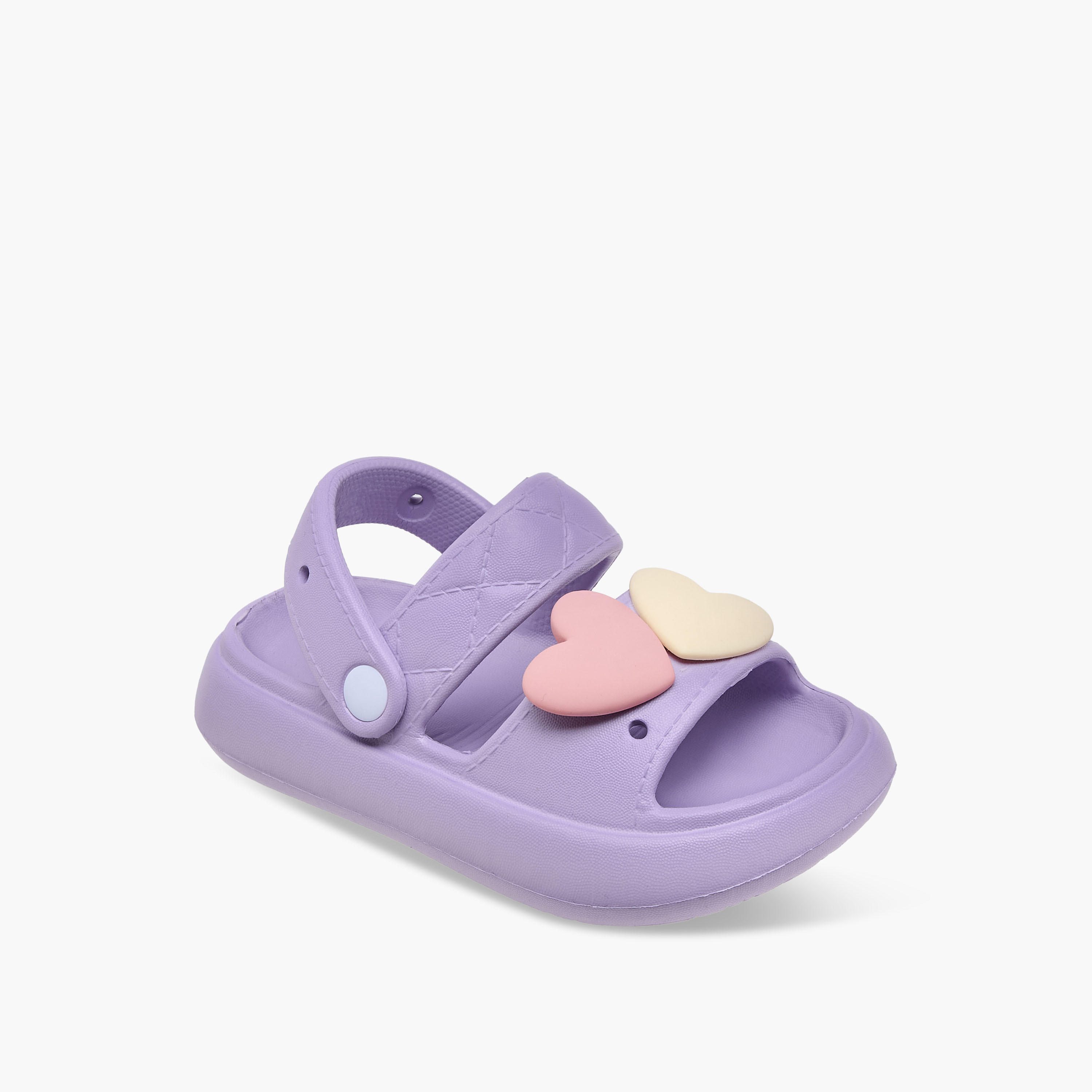 Aqua Heart Jibbitz Slides with Backstrap-girls-shoes-sandals-image-2