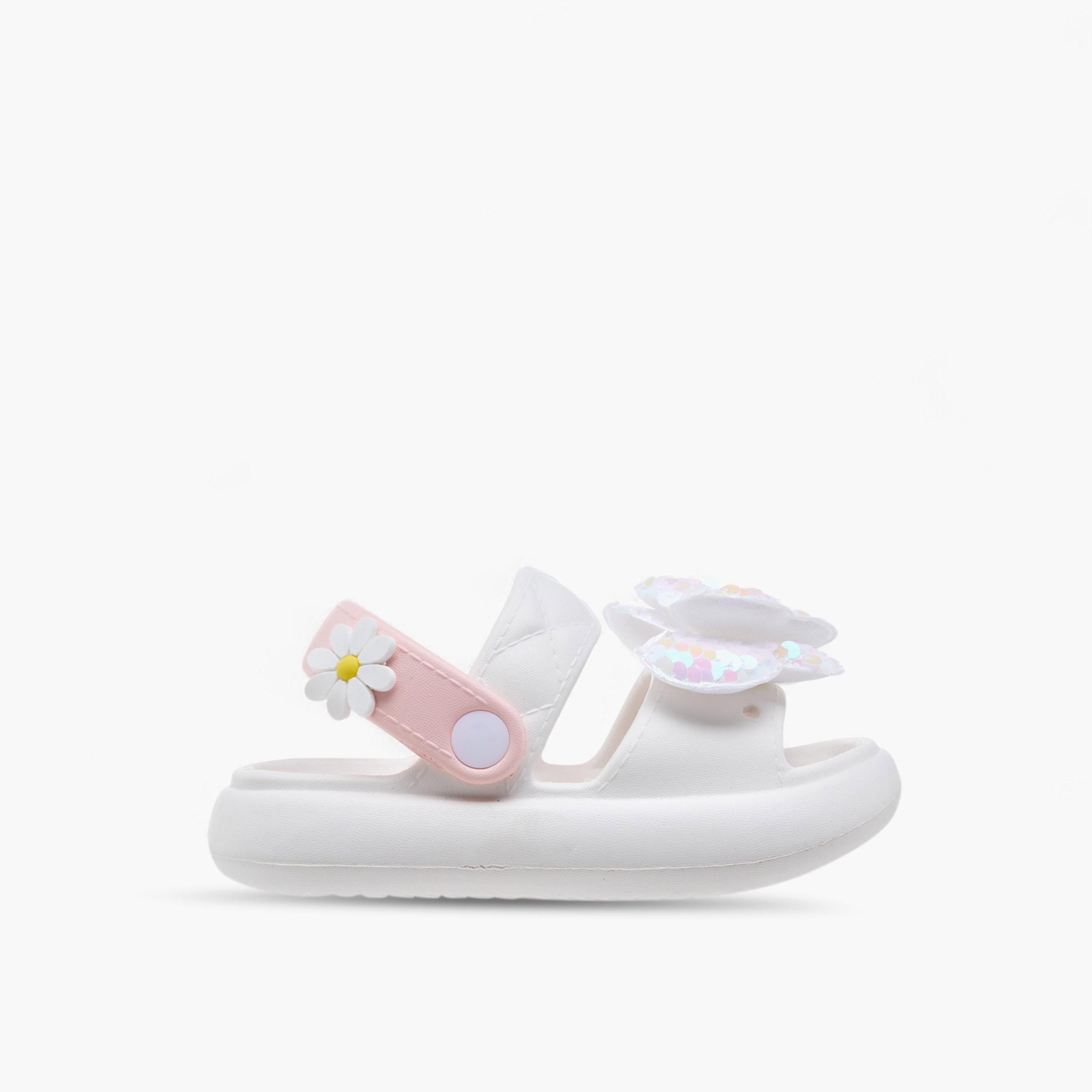 Aqua Butterfly Applique Detail Slides with Backstrap-girls-shoes-flipflopsandslides-image-3