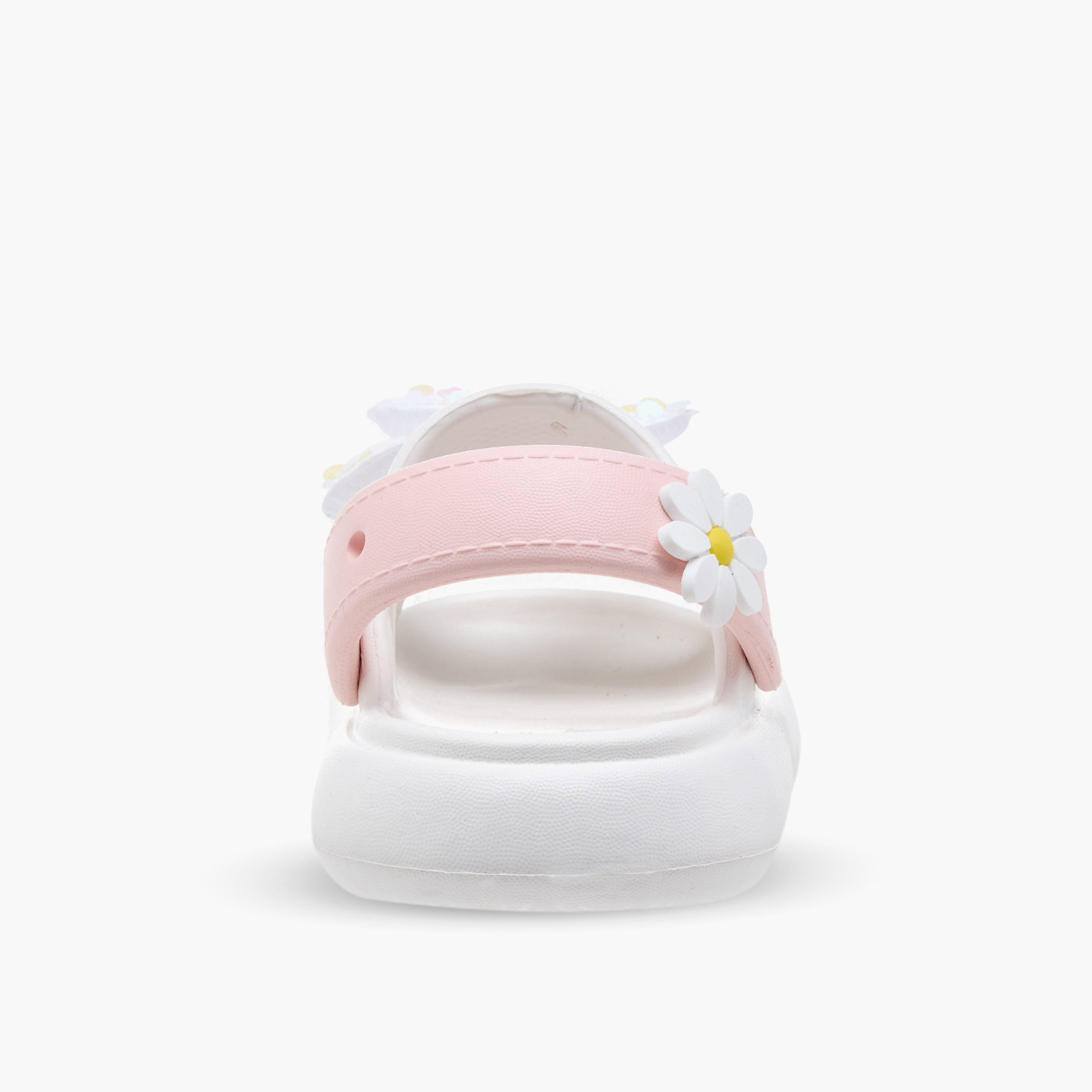 Aqua Butterfly Applique Detail Slides with Backstrap-girls-shoes-flipflopsandslides-image-5