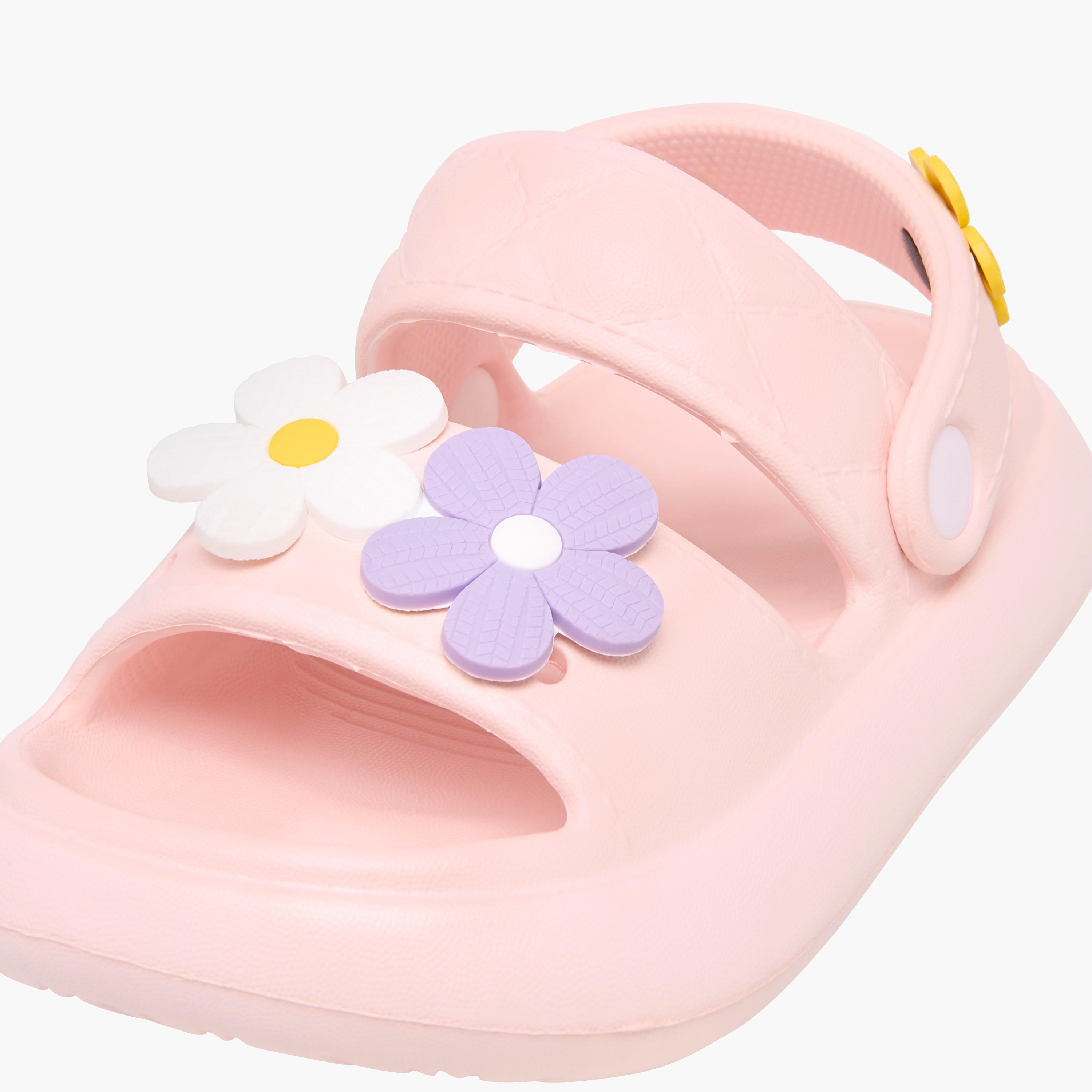 Aqua Flower Accent Sandals with Backstrap-girls-shoes-sandals-image-5
