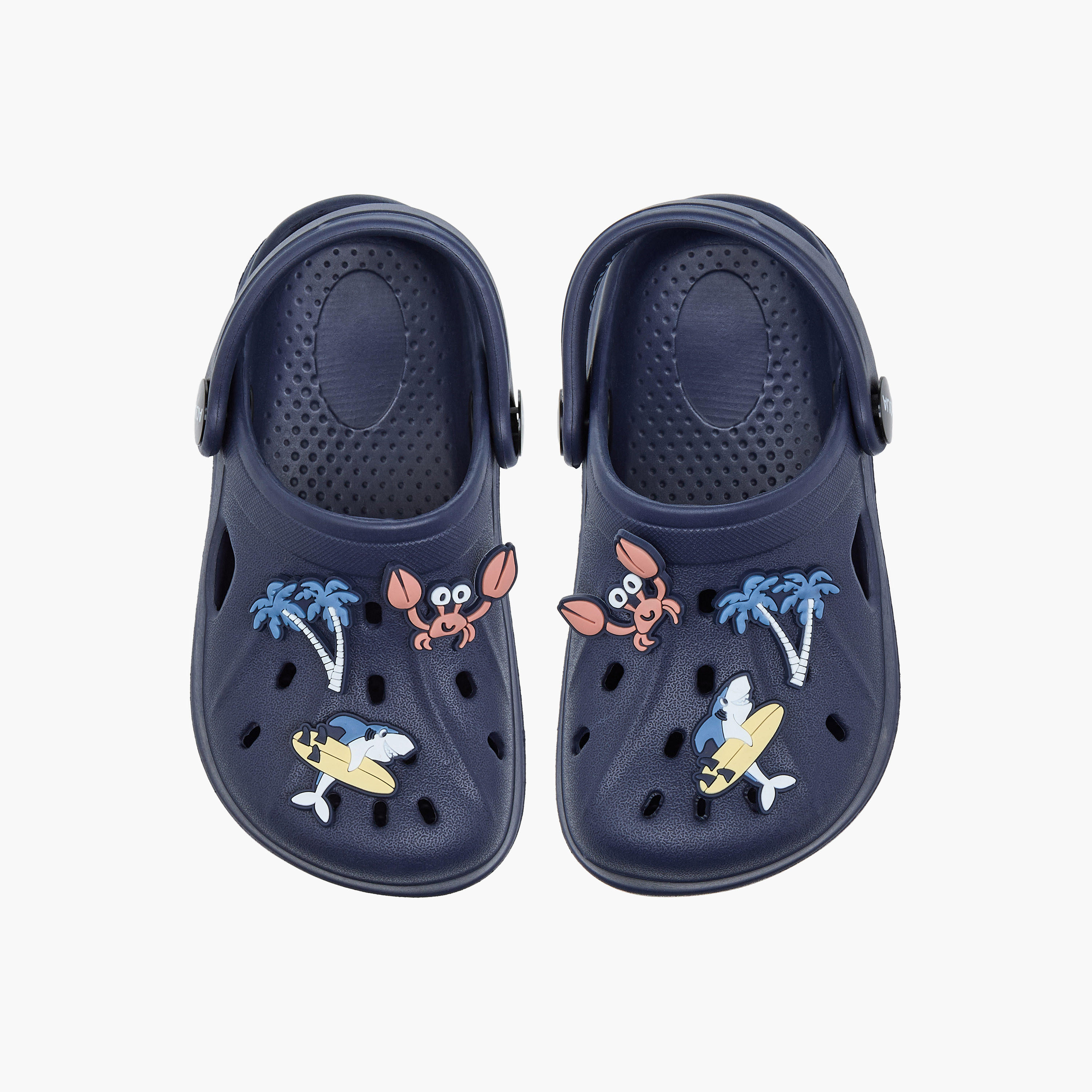 Aqua Accent Detail Clogs with Backstrap-boys-shoes-sandals-image-1
