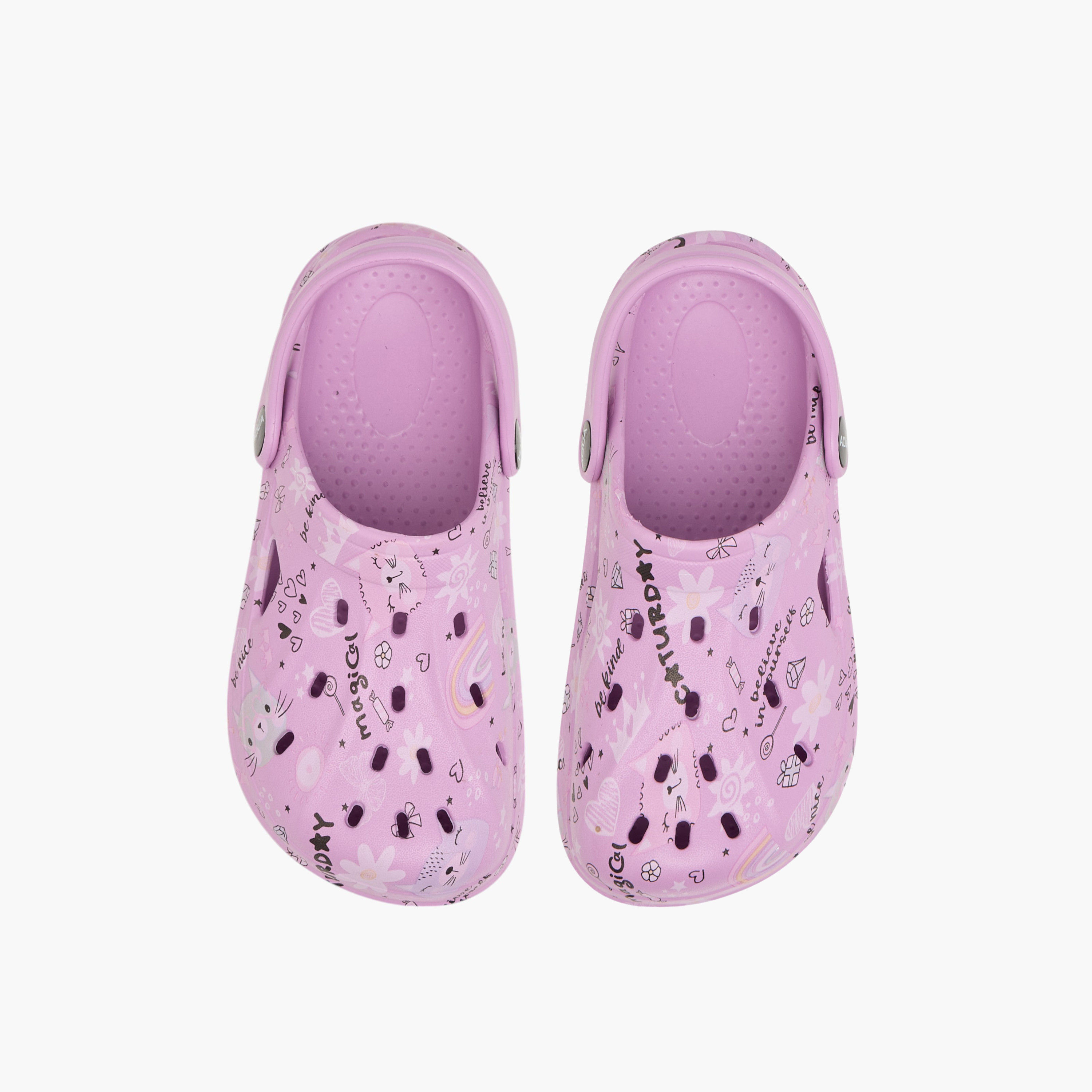 صندل كلوج بحزام خلفي وطبعات من أكوا-girls-shoes-sandals-image-1