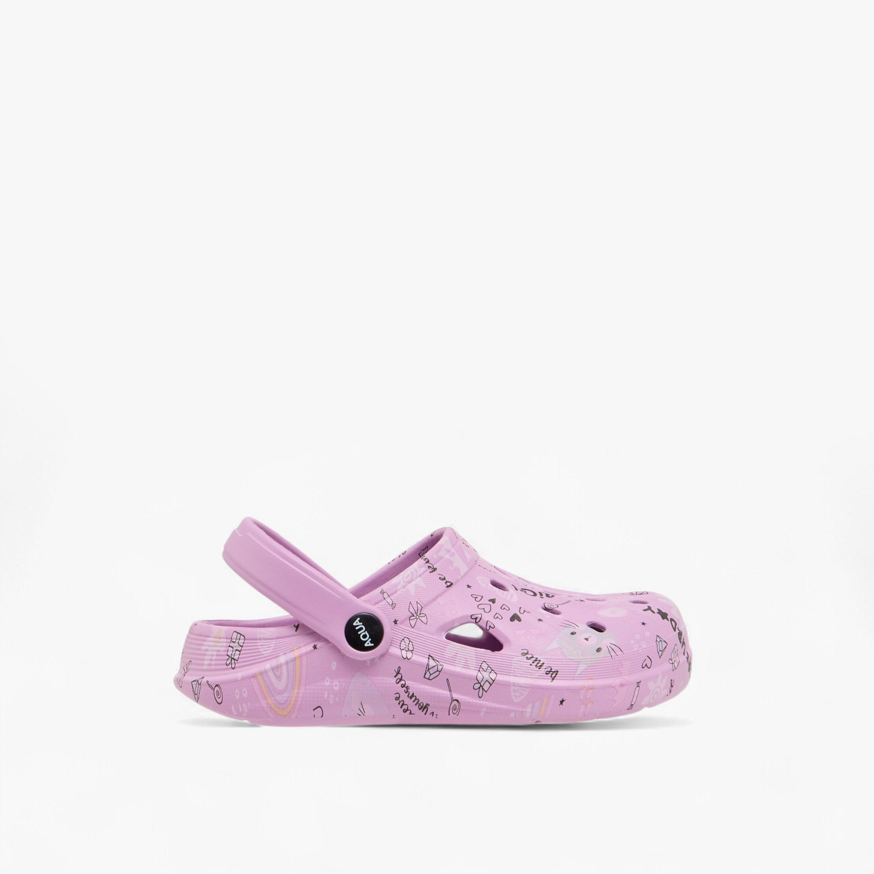 صندل كلوج بحزام خلفي وطبعات من أكوا-girls-shoes-sandals-image-3