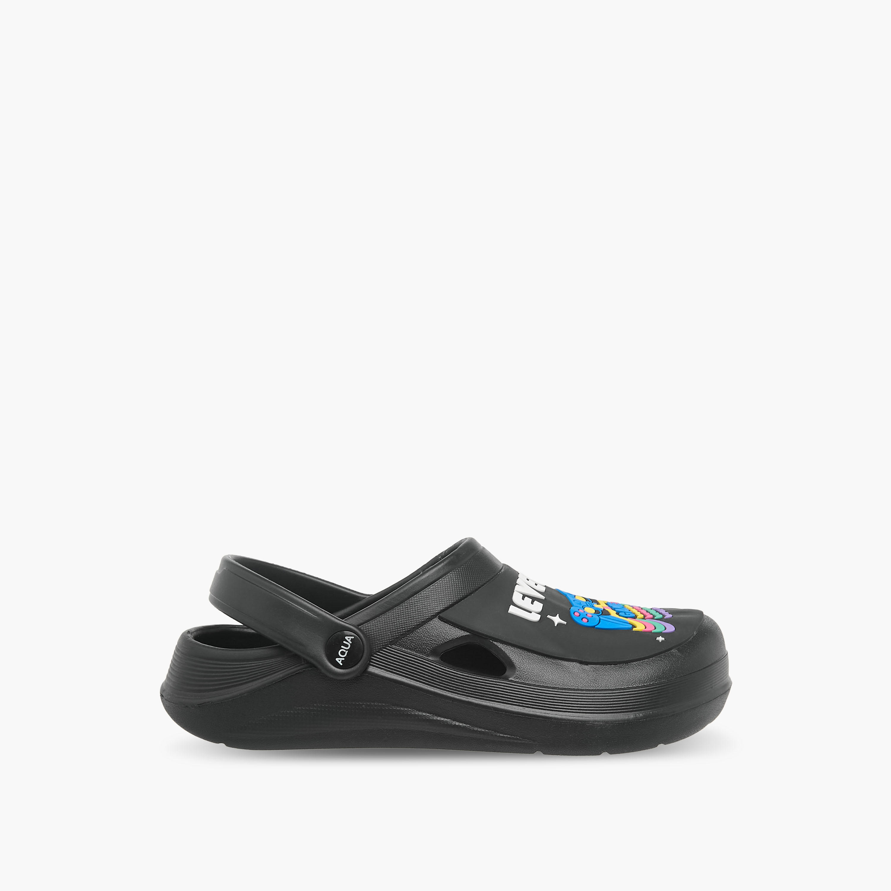 Aqua Boys Game Applique Clogs-boys-shoes-sandals-image-3