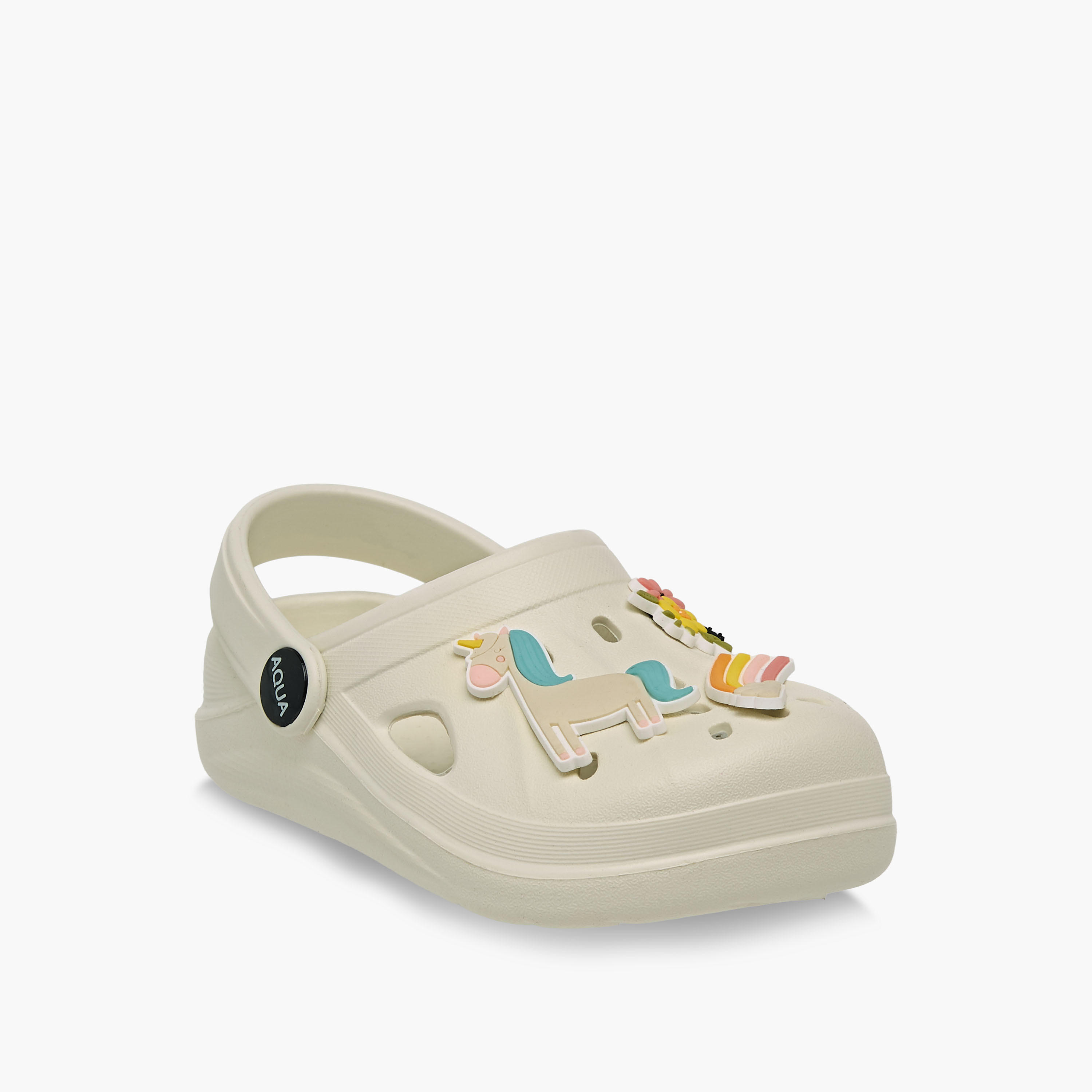 Aqua Girls Unicorn Jibbitz Charm Clogs-girls-shoes-sandals-image-2