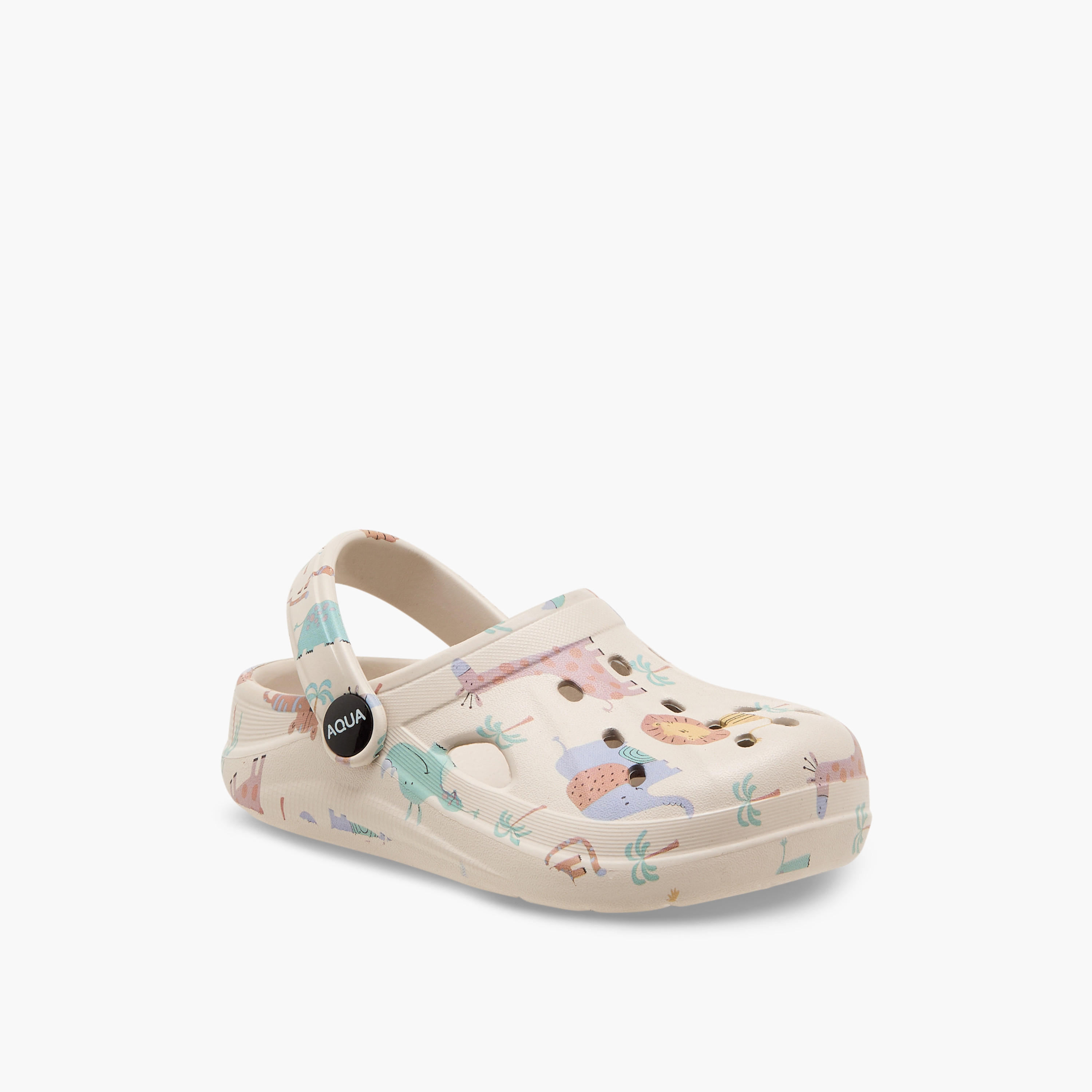 Aqua Boys Printed Clogs-boys-shoes-sandals-image-2