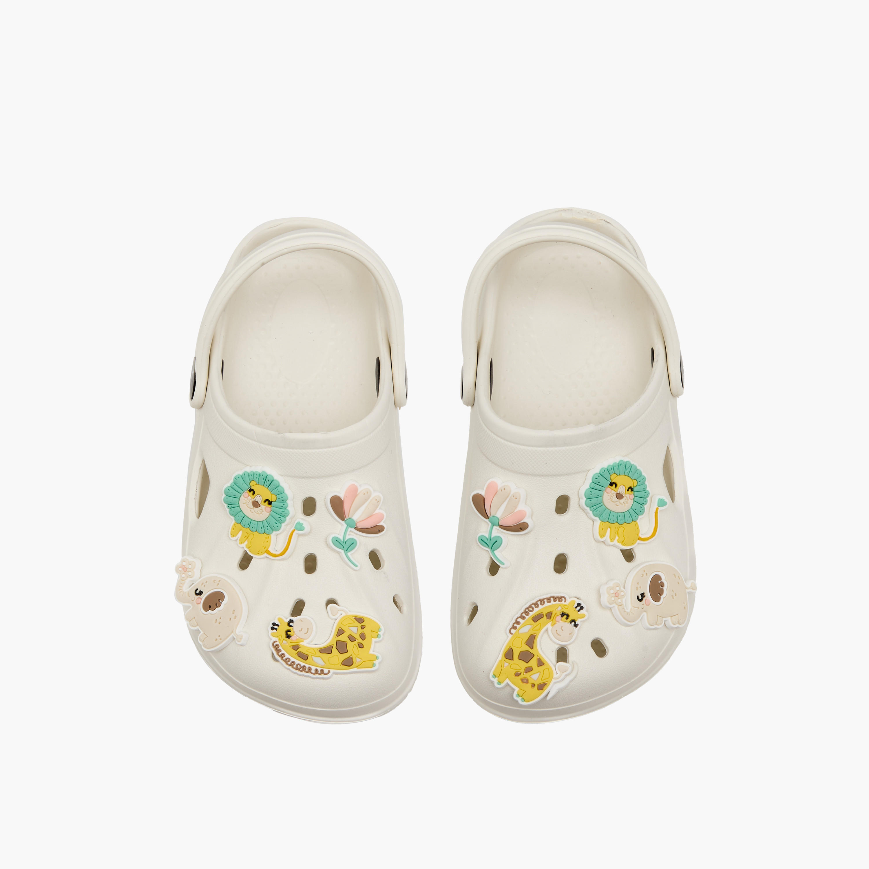 Aqua Girls Embossed Clogs-girls-shoes-sandals-image-1