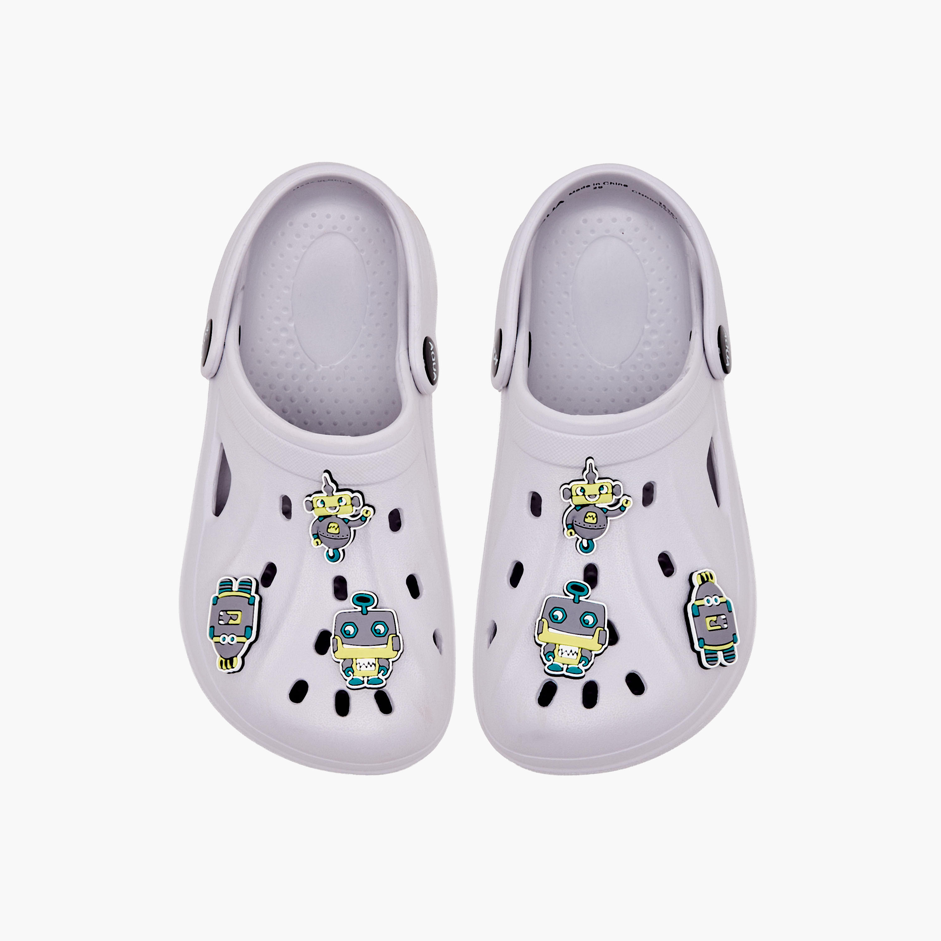 Aqua Boys Robot Jibbitz Clogs-boys-shoes-sandals-image-1